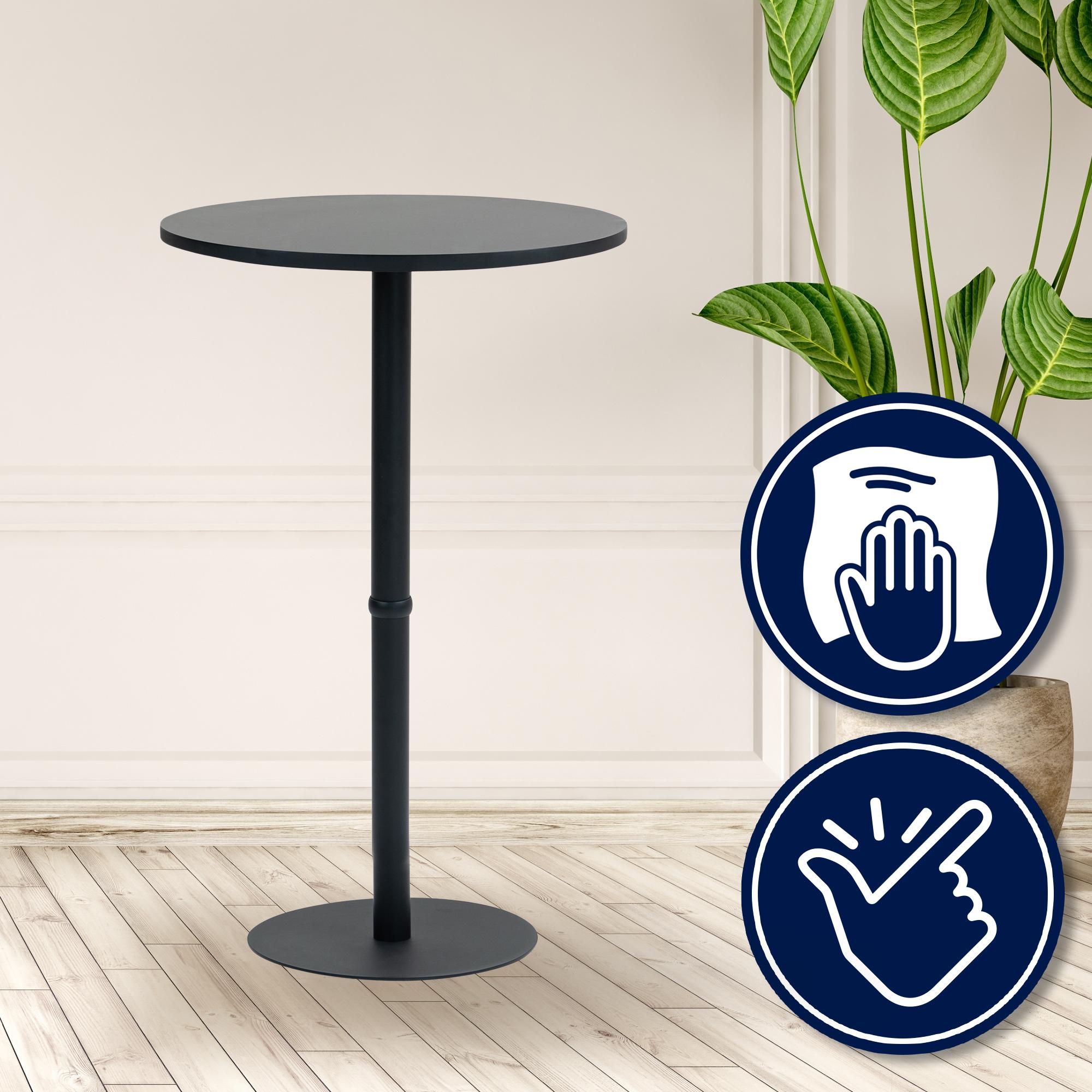 Table haute Hereford ronde