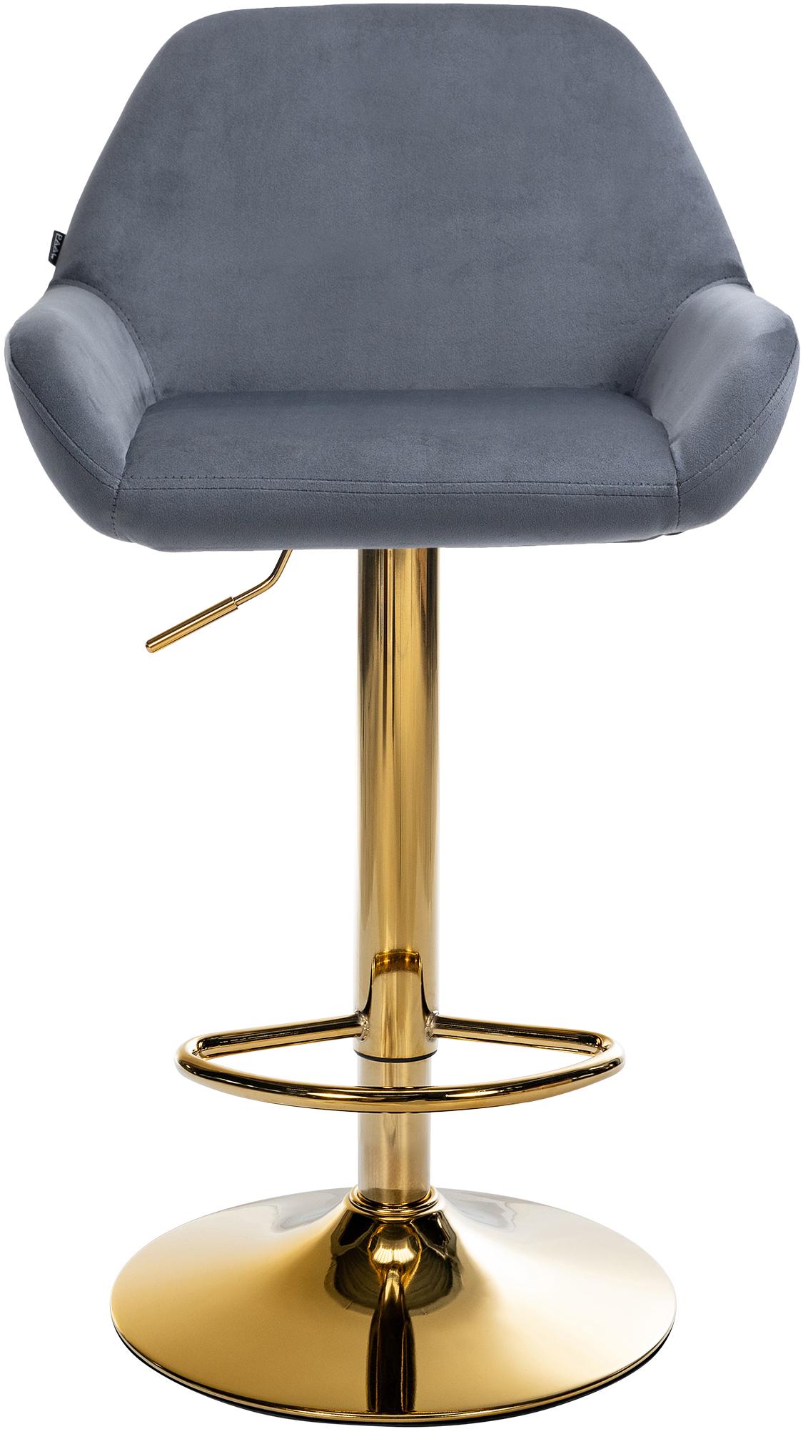 Lot de 2 tabourets de bar Braga or velours