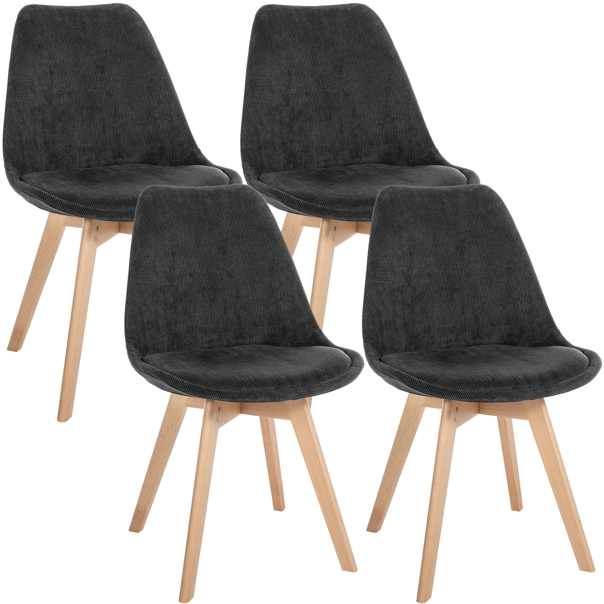 Lot de 4 chaises de salle a manger Linares