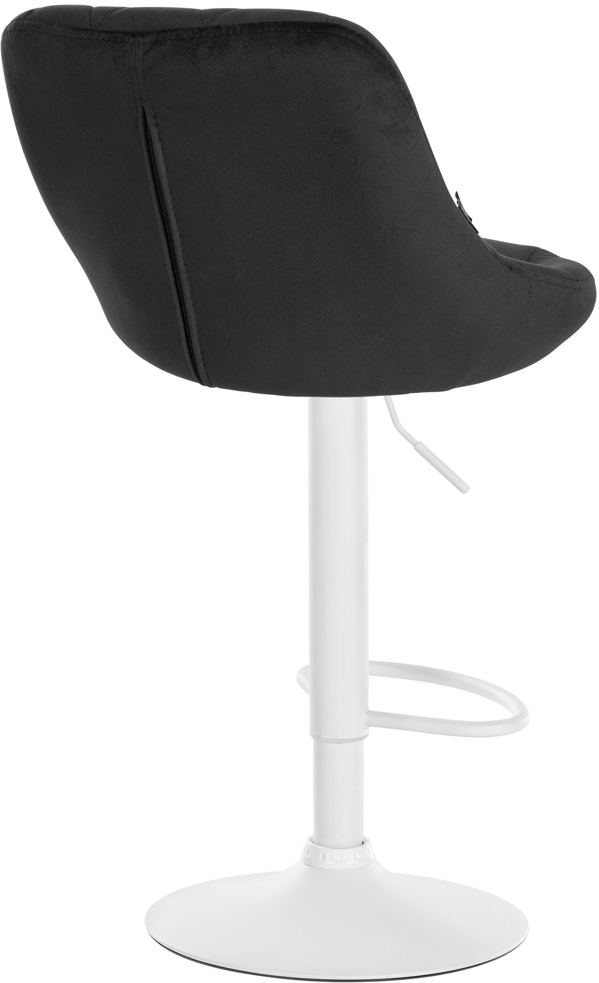 Tabouret de bar Lazio en velours avec pied en métal