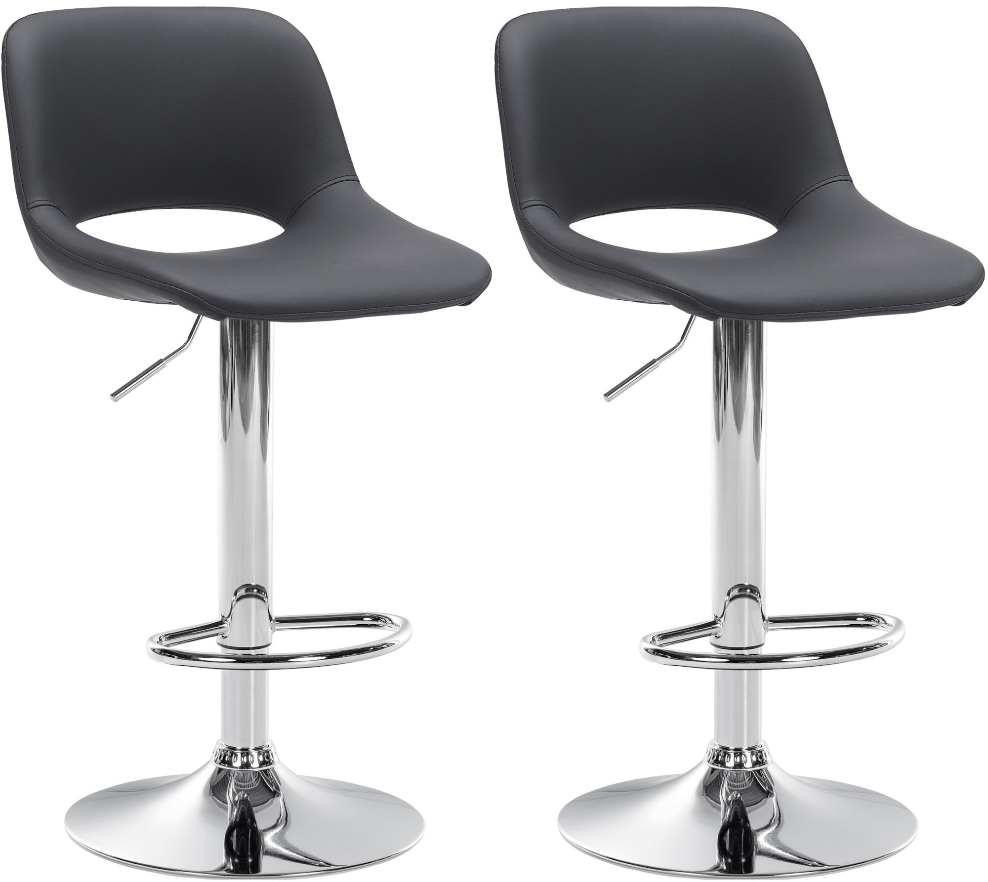 Lot de 2 tabourets de bar Camden en similicuir