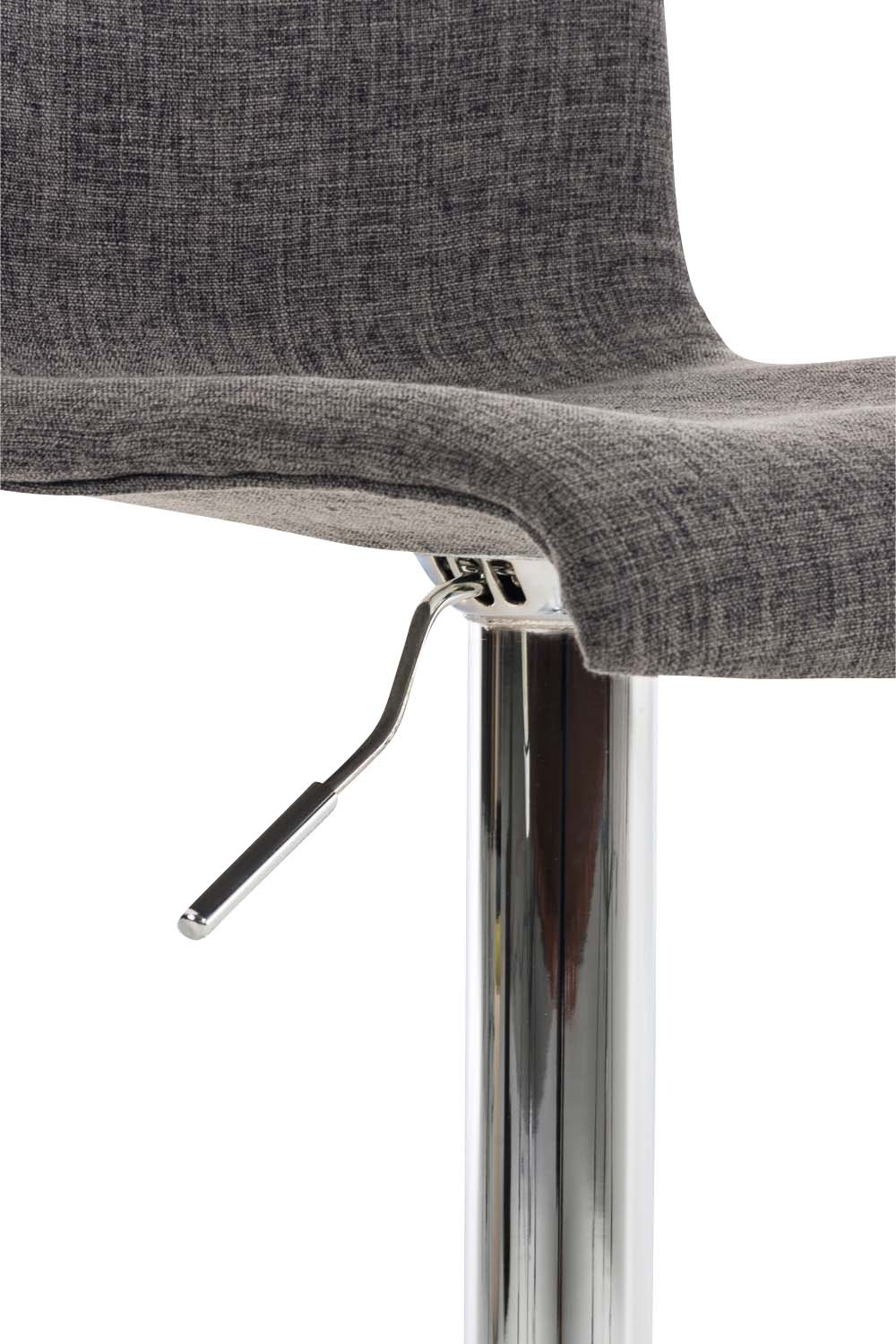 Lot 2 tabourets de bar Hover tissu hauteur réglable Piètement Métal chromé