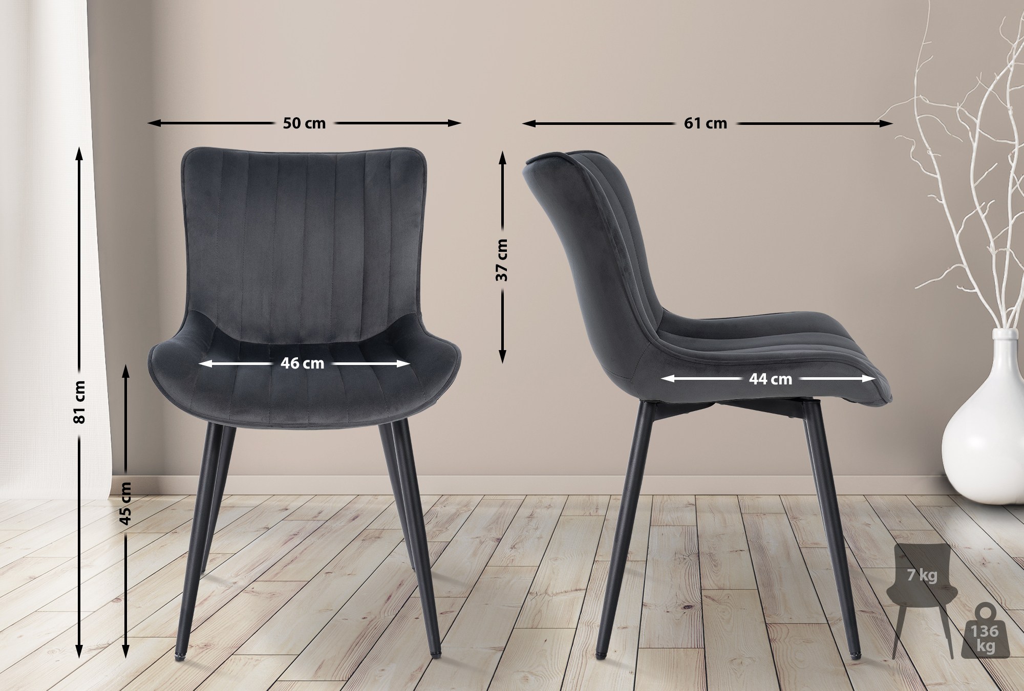 Lot de 2 chaises Largo