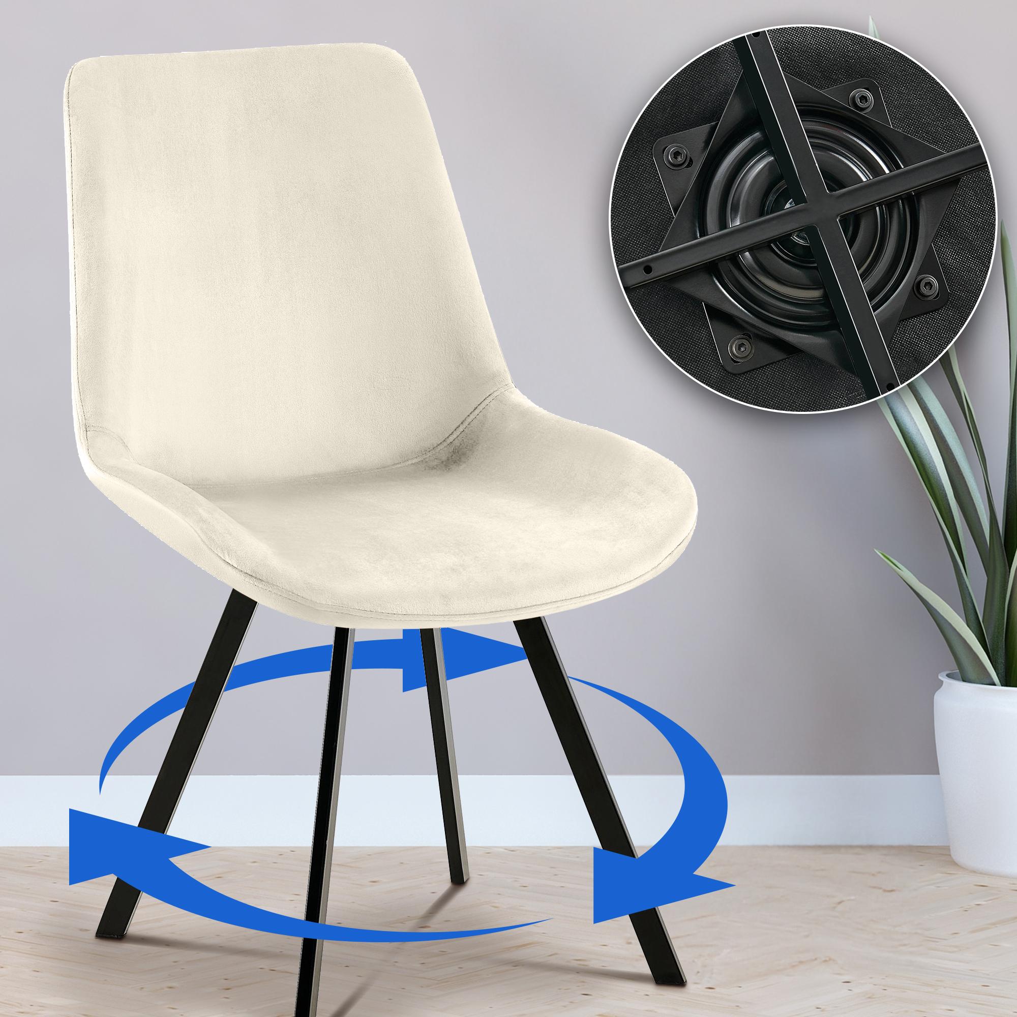 Chaise de salle à manger Lewes velours