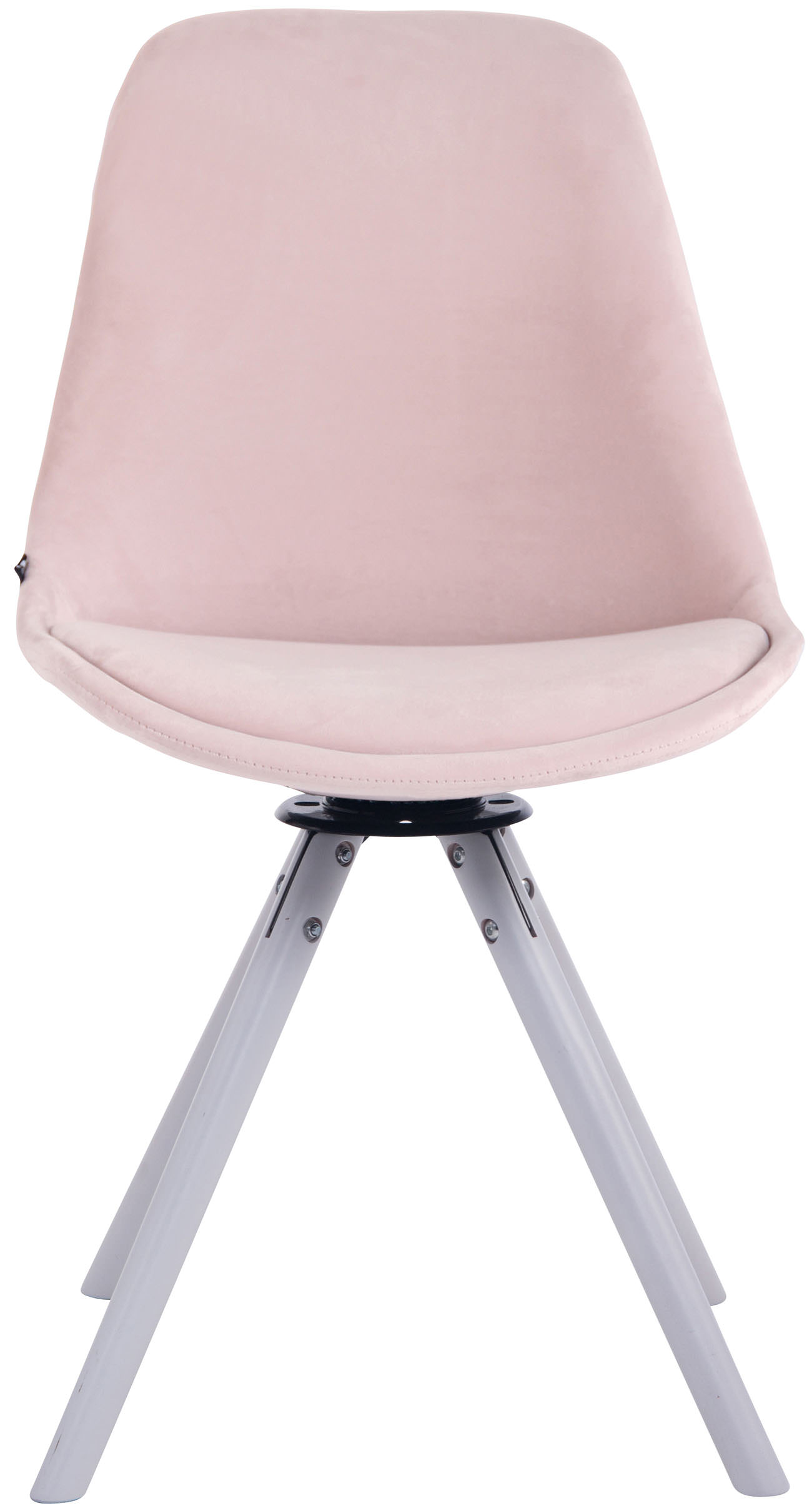 Chaise de salle à manger Troyes Pivotant en velours avec piétement rond