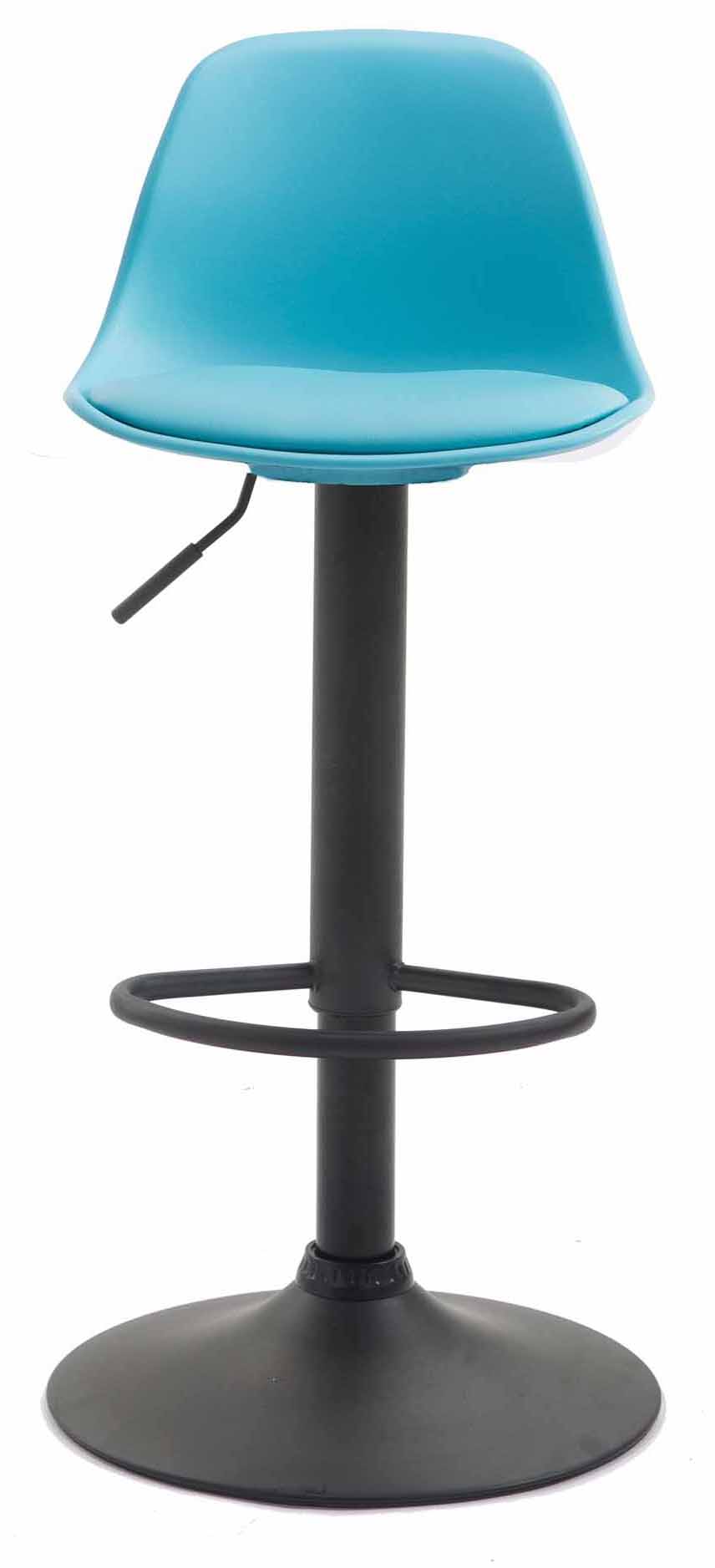 Lot de 2 tabourets de bar Kiel similicuir et coque en plastique