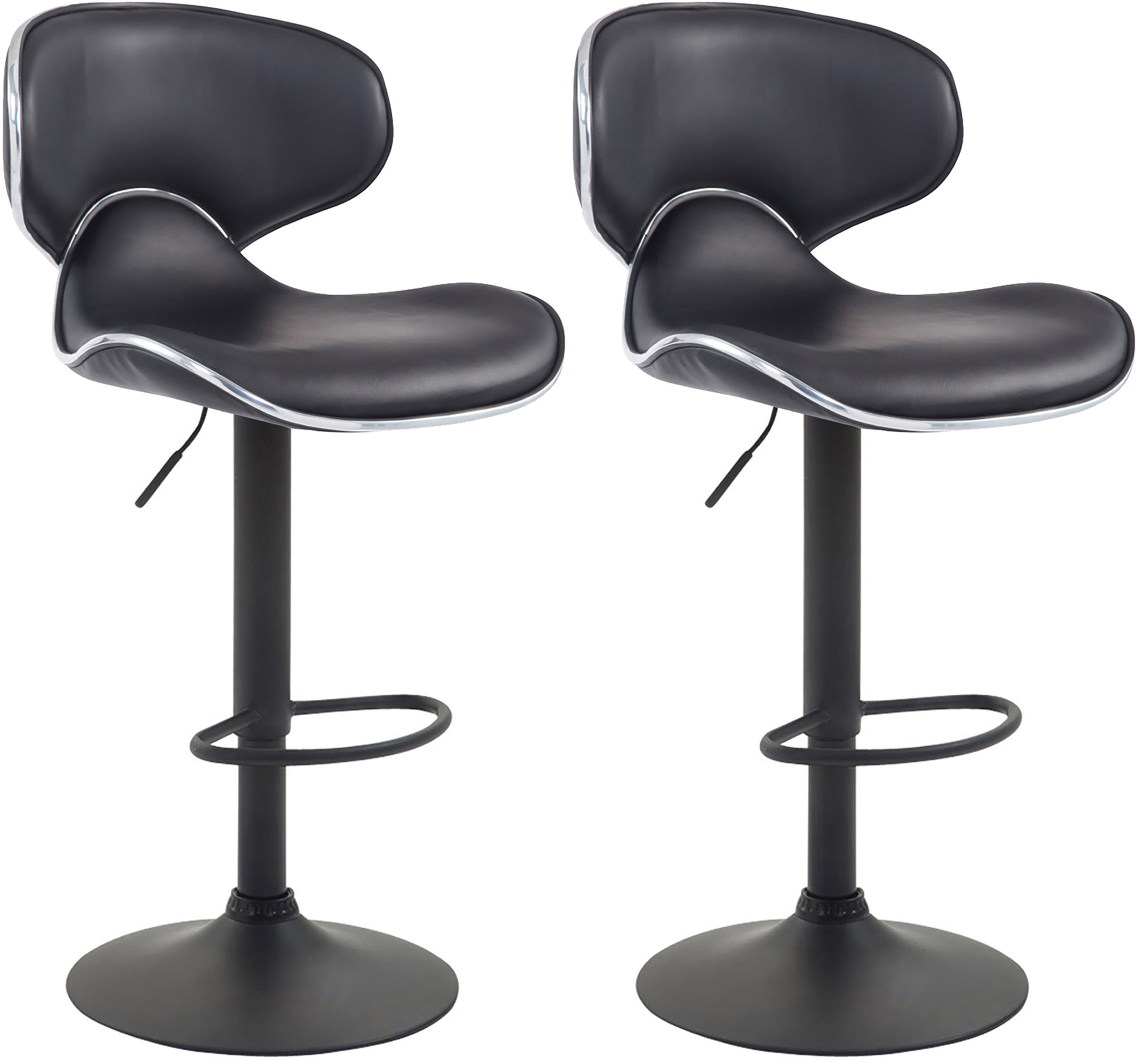Lot de 2 tabourets de bar Las Vegas V2 similicuir