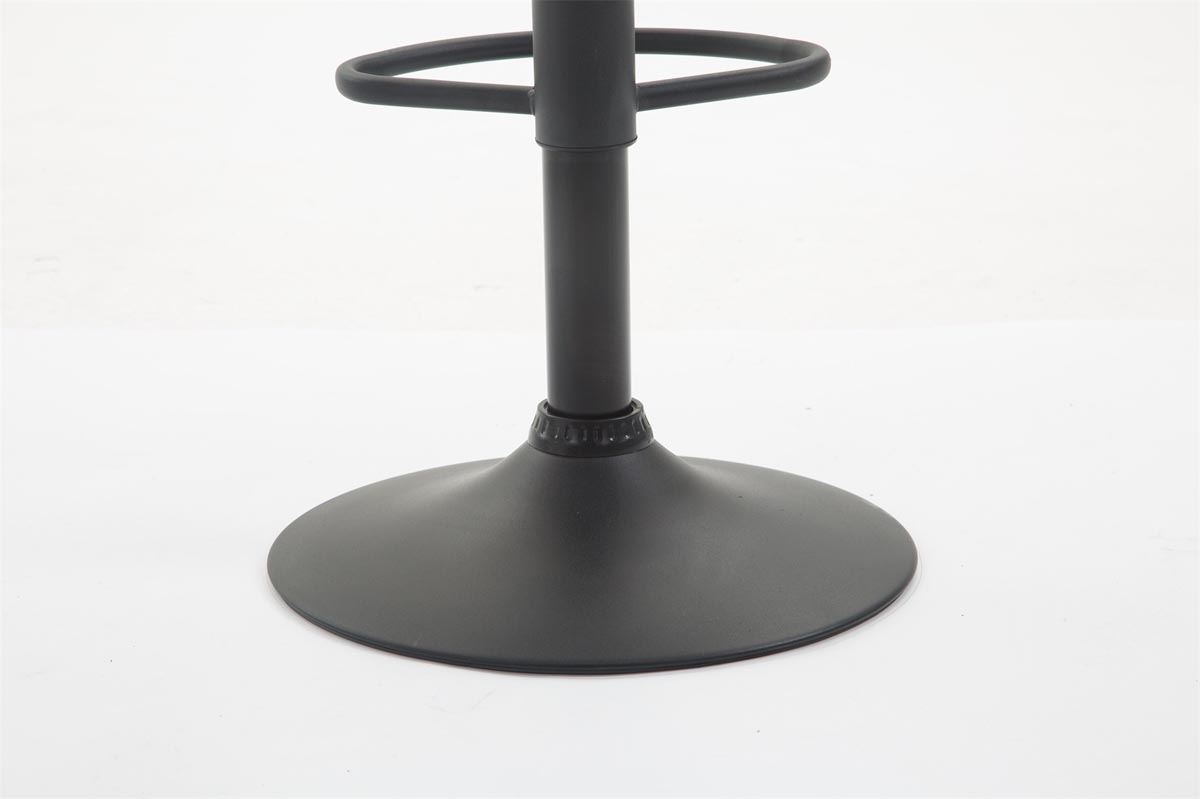 Tabouret de bar Braga similicuir avec pied en métal