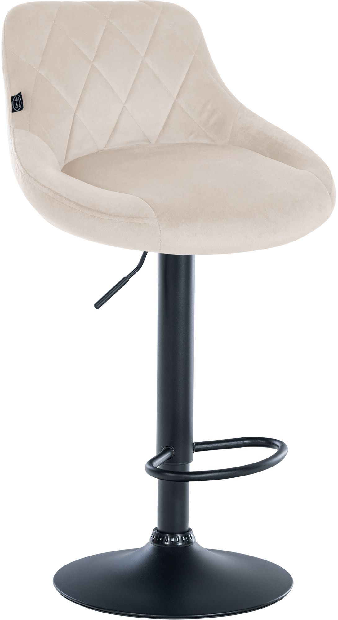 Lot de 2 tabourets de bar Lazio velours