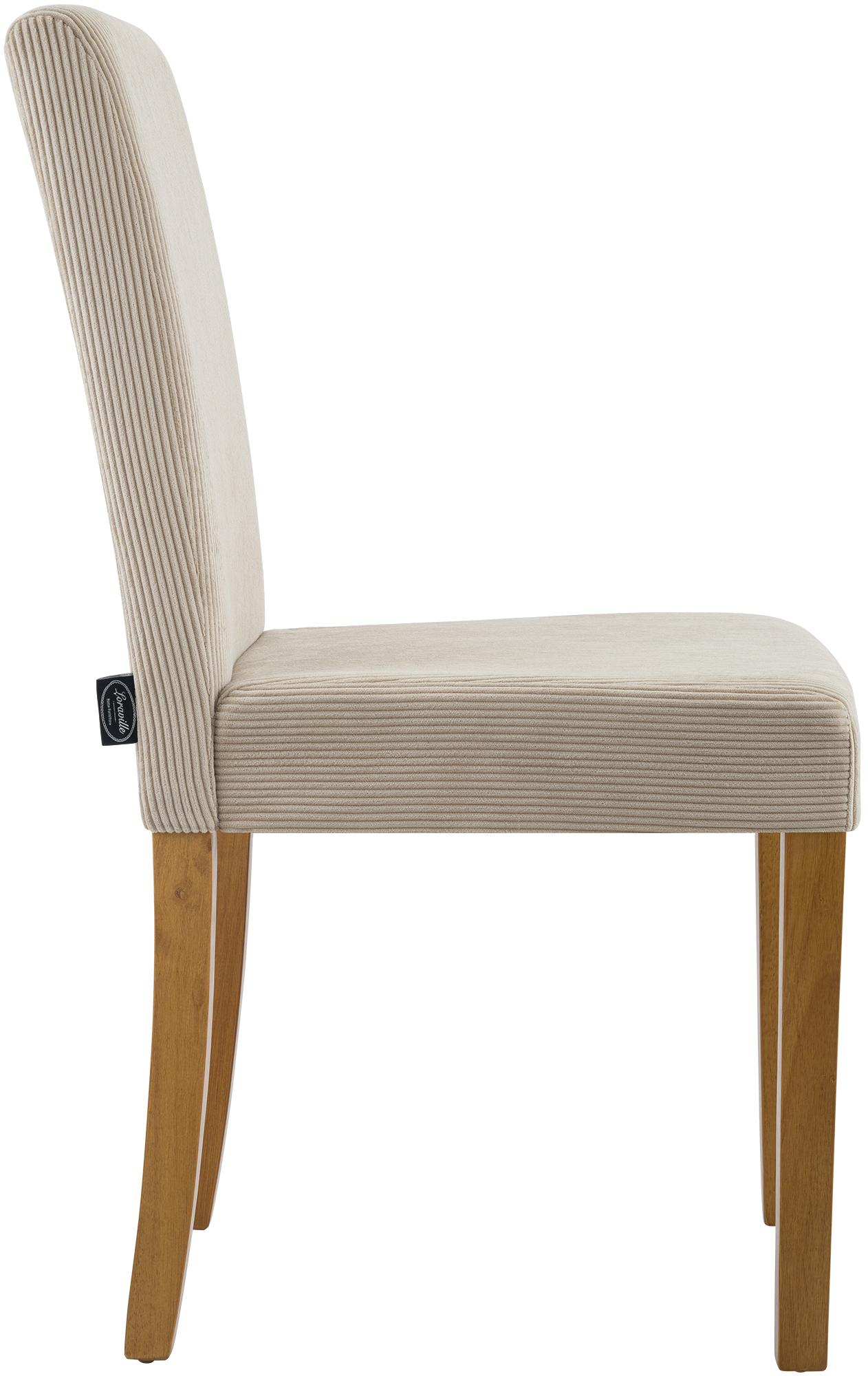 Lot de 2 chaises de salle a manger Ina en velours cotele