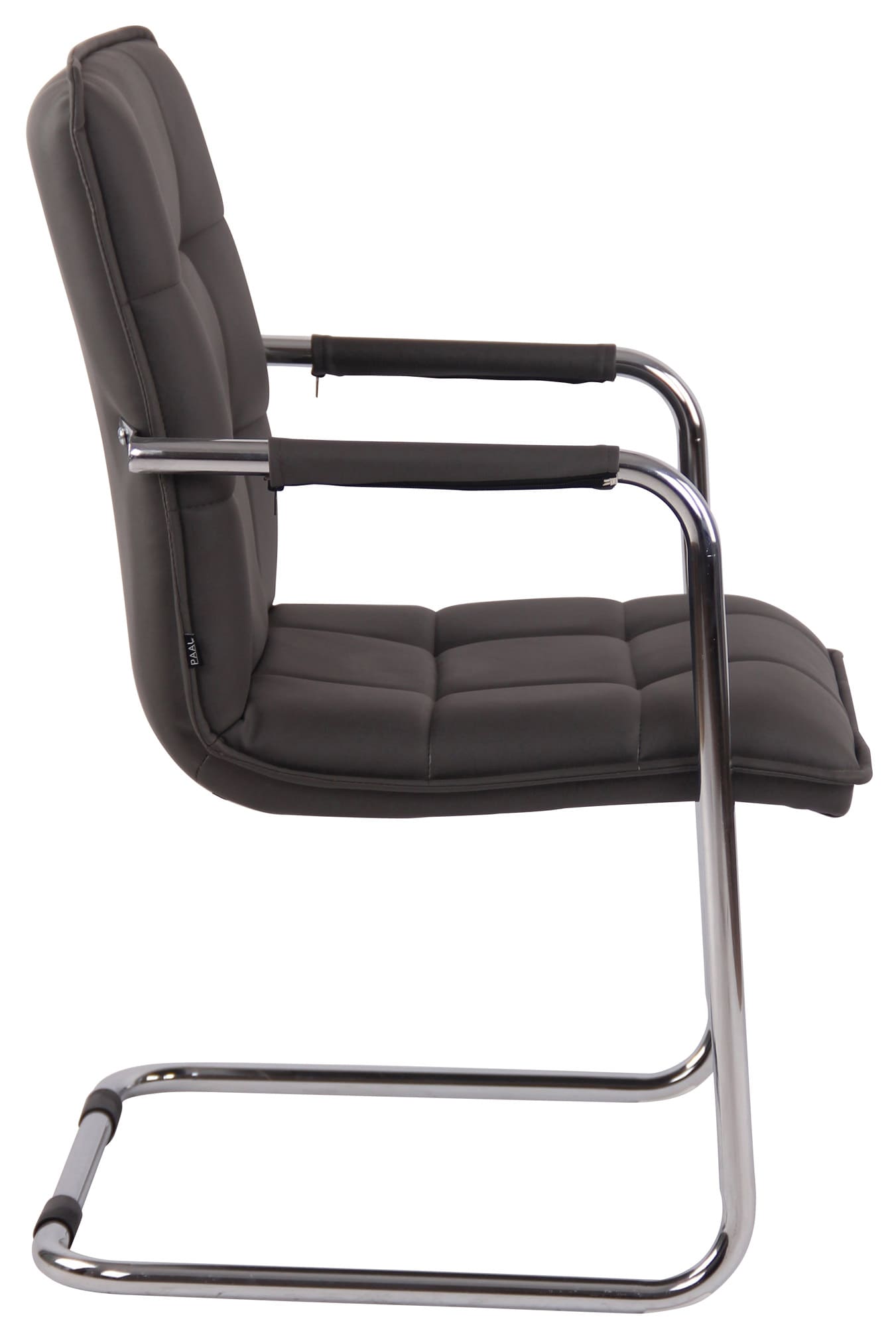 Lot de 2 Chaises Cantilever Gandia en Similicuir et pieds en Métal
