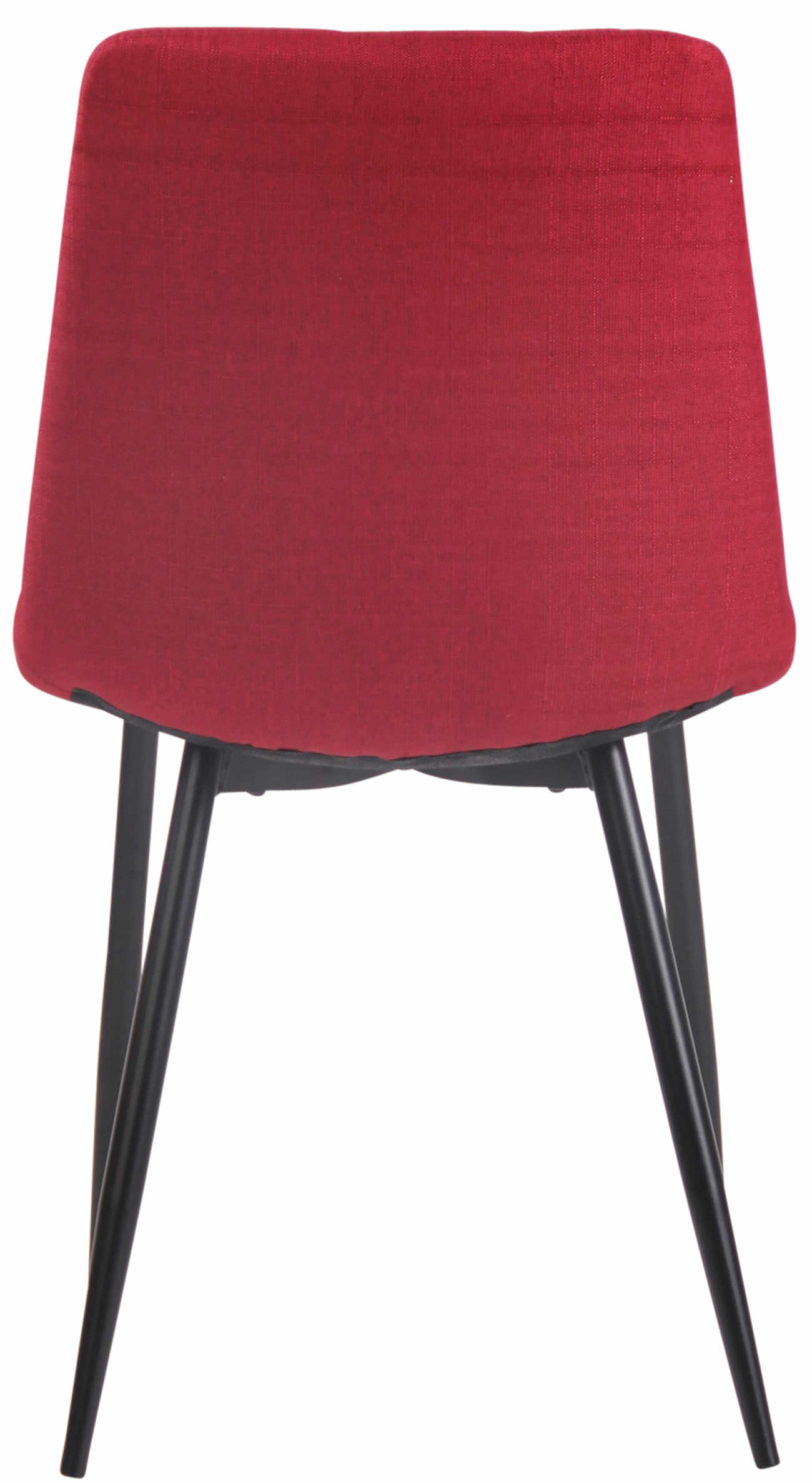 Chaise de salle à manger Telde en tissu avec Piètement en Métal noir mat
