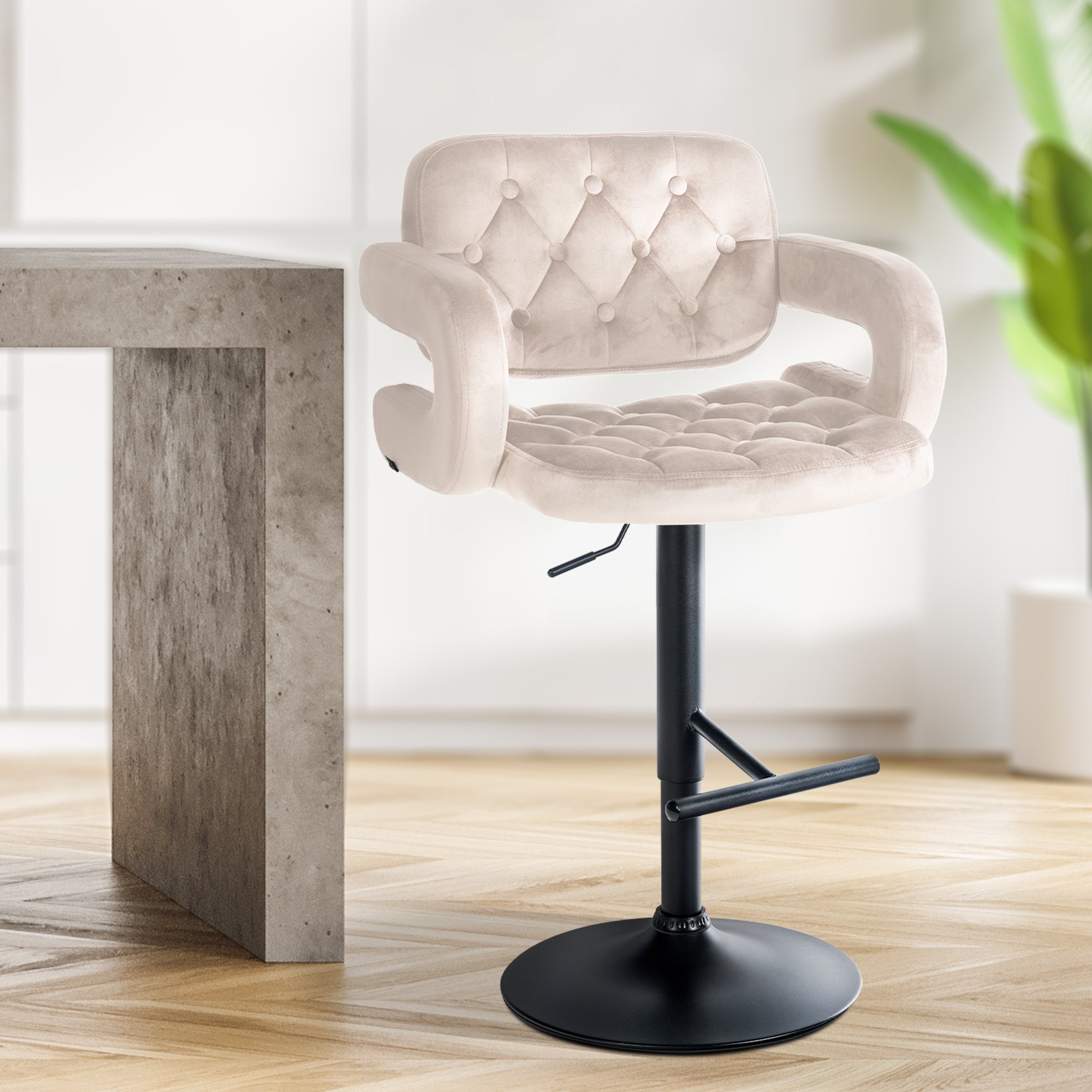 Tabouret de bar Dublin velours