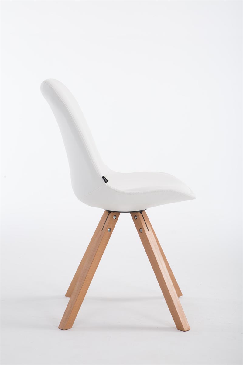Chaise de visiteur Laval pieds carrés nature
