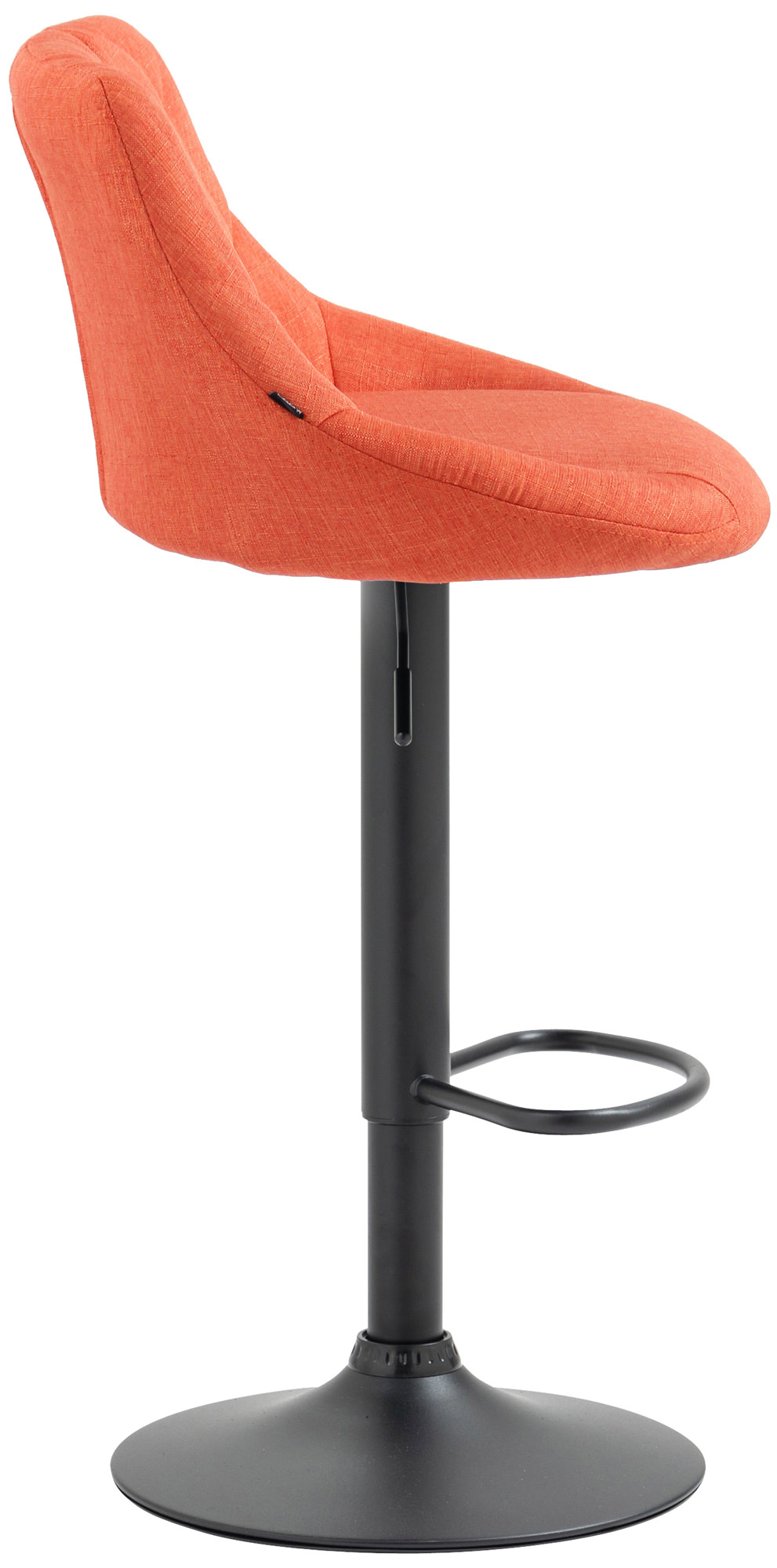 Tabouret de bar Lazio en Tissu Hauteur réglable siège pivotant