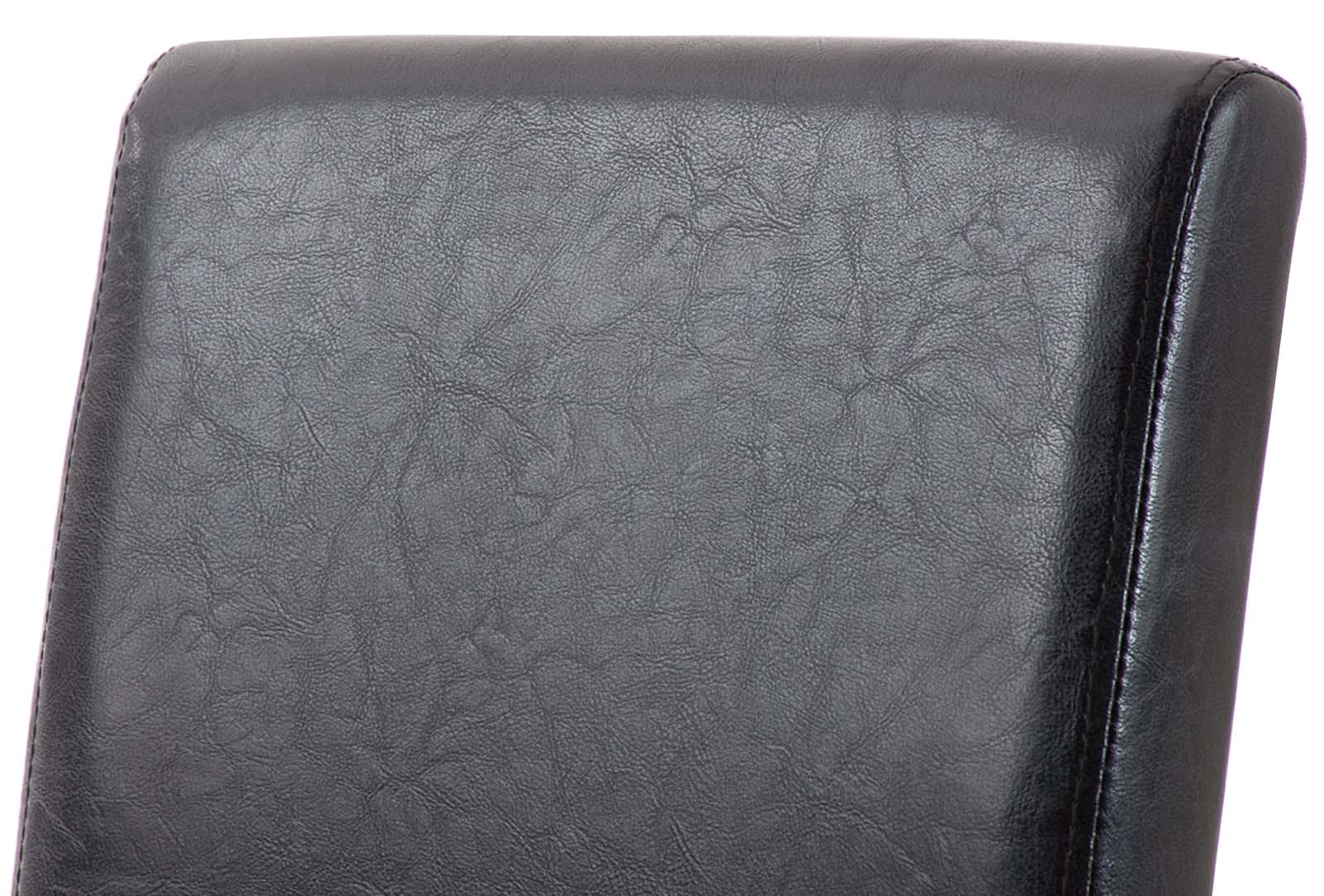 Lot de 6 Chaises de salle à manger Ina similicuir avec pieds en Bois