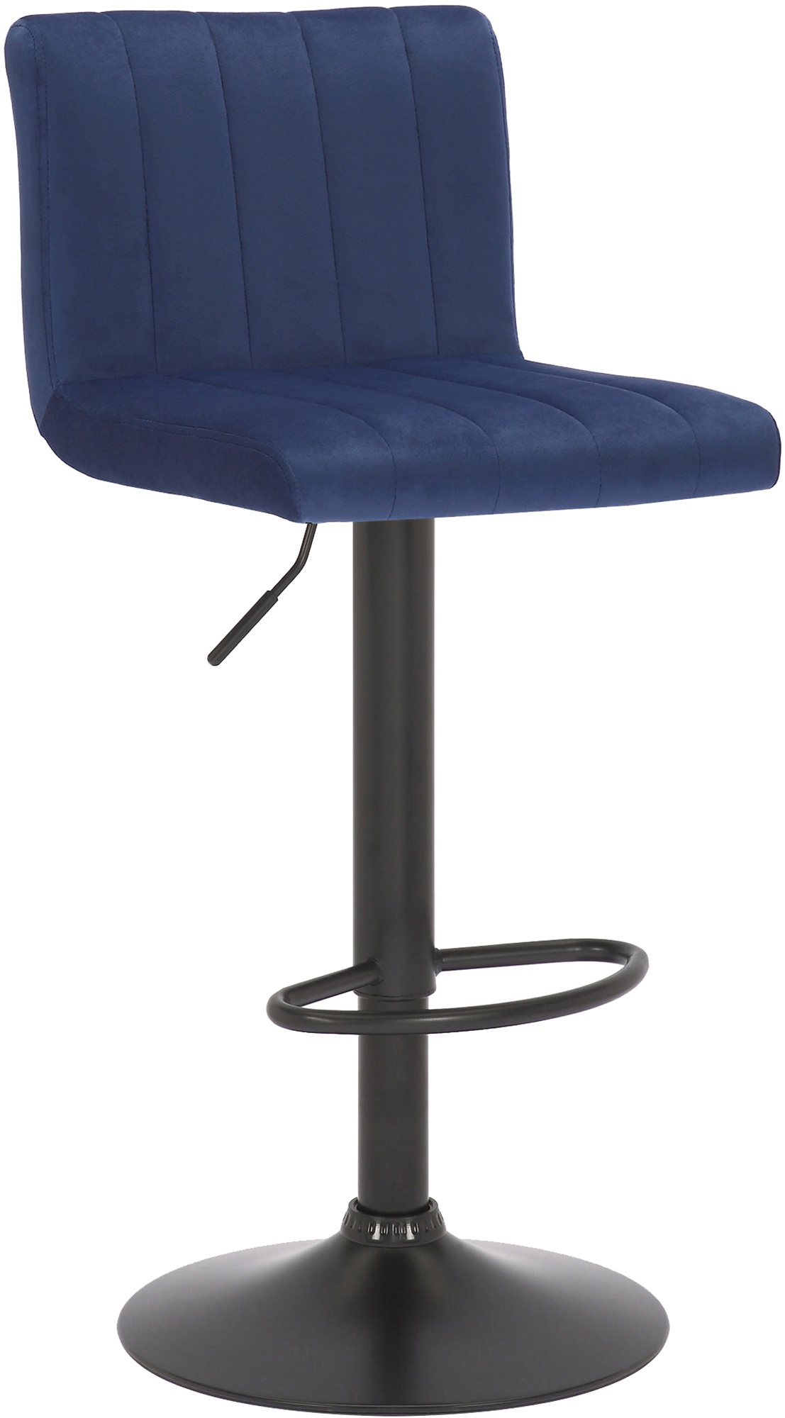 Tabouret de bar Jamie en Velours avec Piètement trompette en Métal