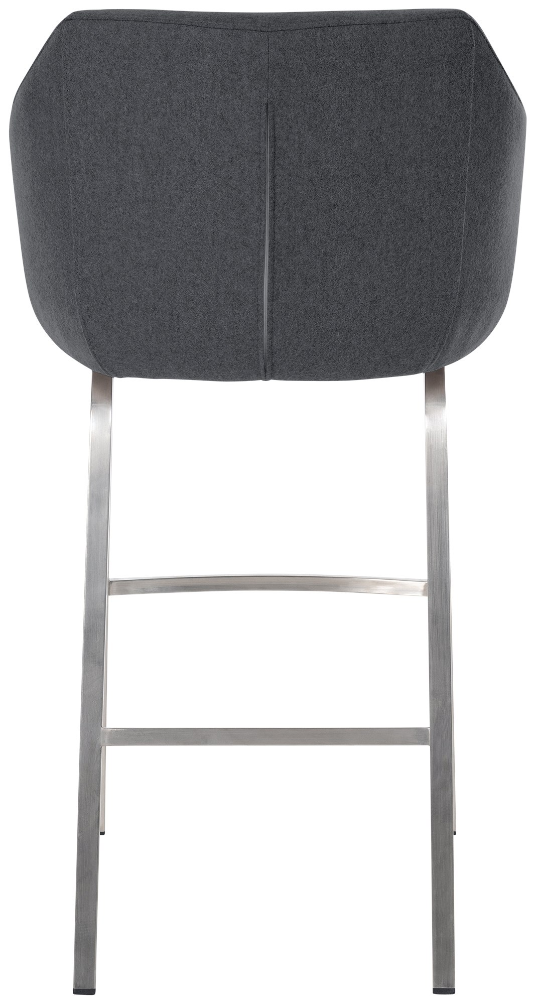 Tabouret de bar Monea feutre avec piètement à quatre pieds