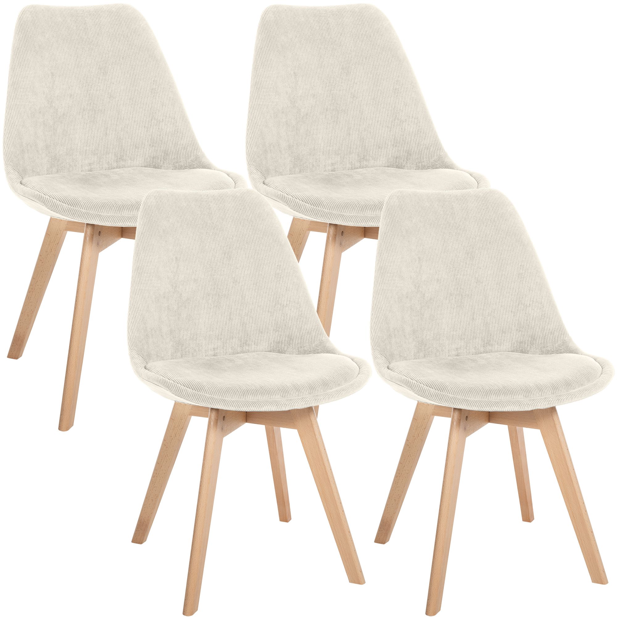 Lot de 4 chaises de salle a manger Linares