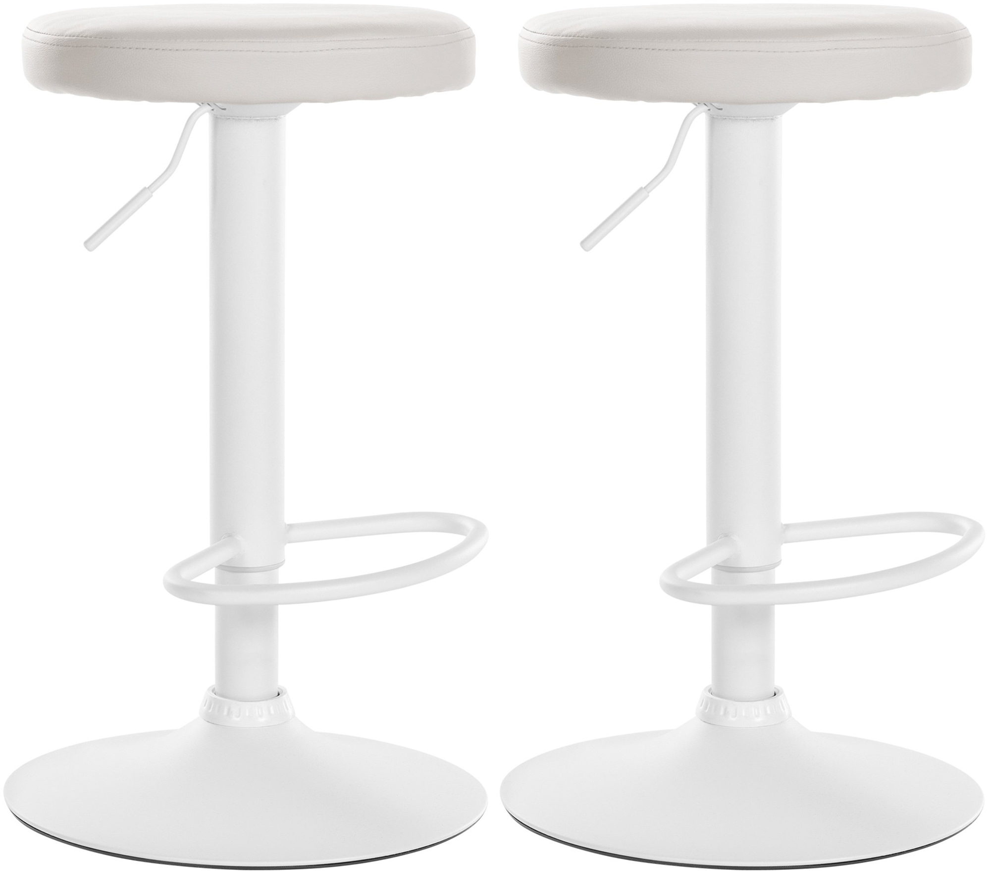 Lot de 2 tabourets de bar Ponte en similicuir