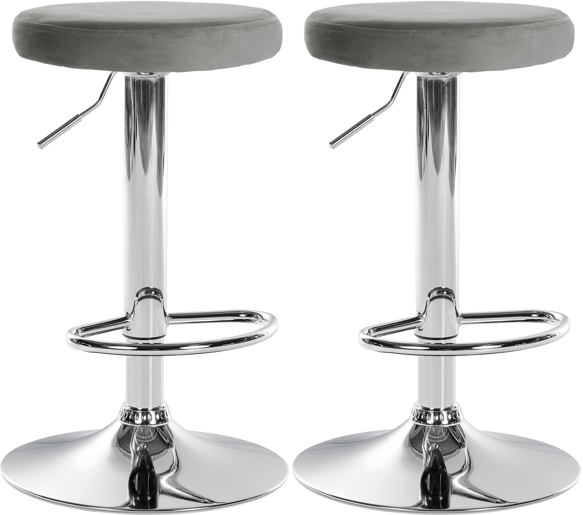 Lot de 2 tabourets de bar Ponte velours