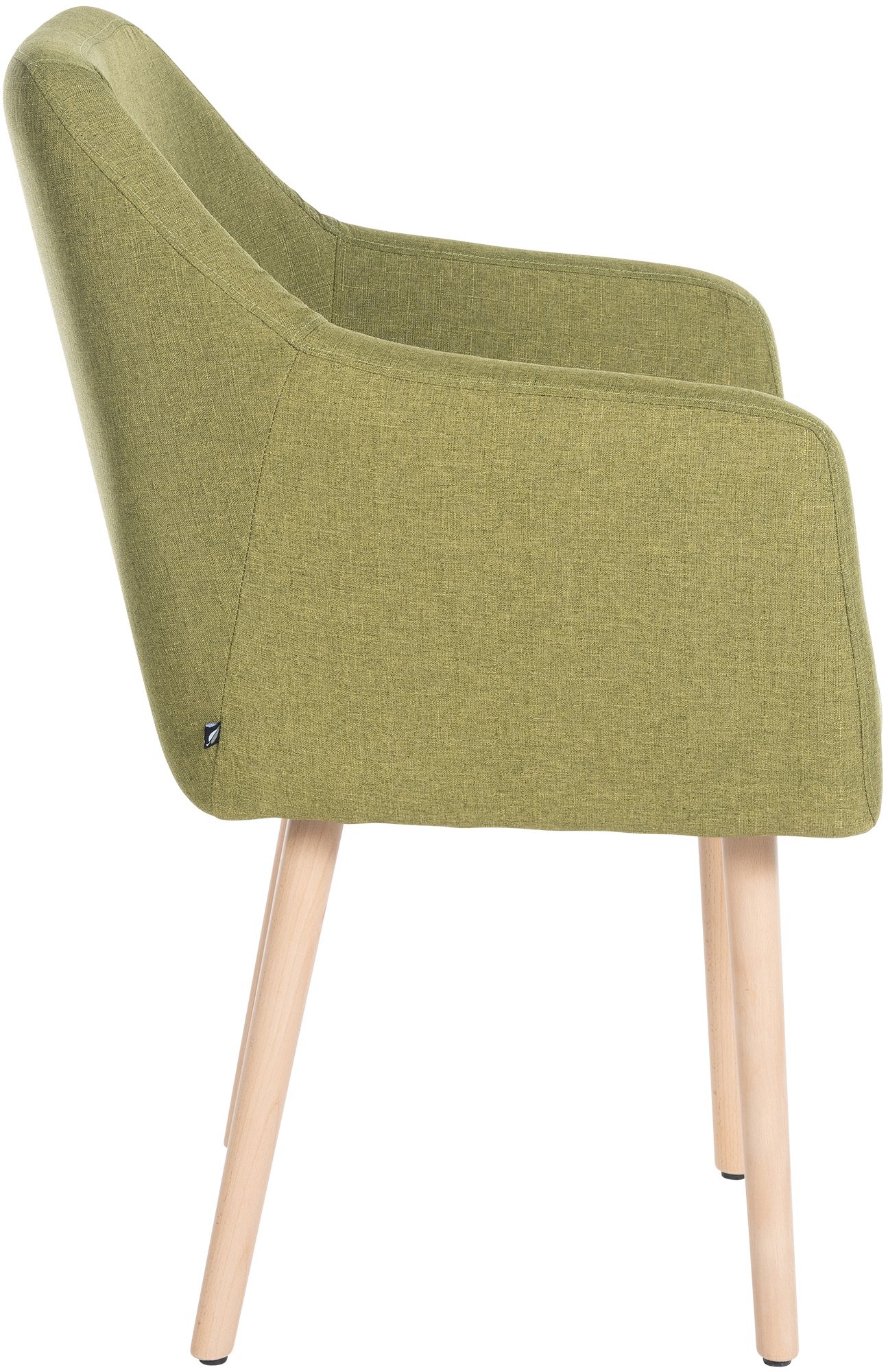 Chaise de salle à manger Utrecht en tissu avec pieds en bois