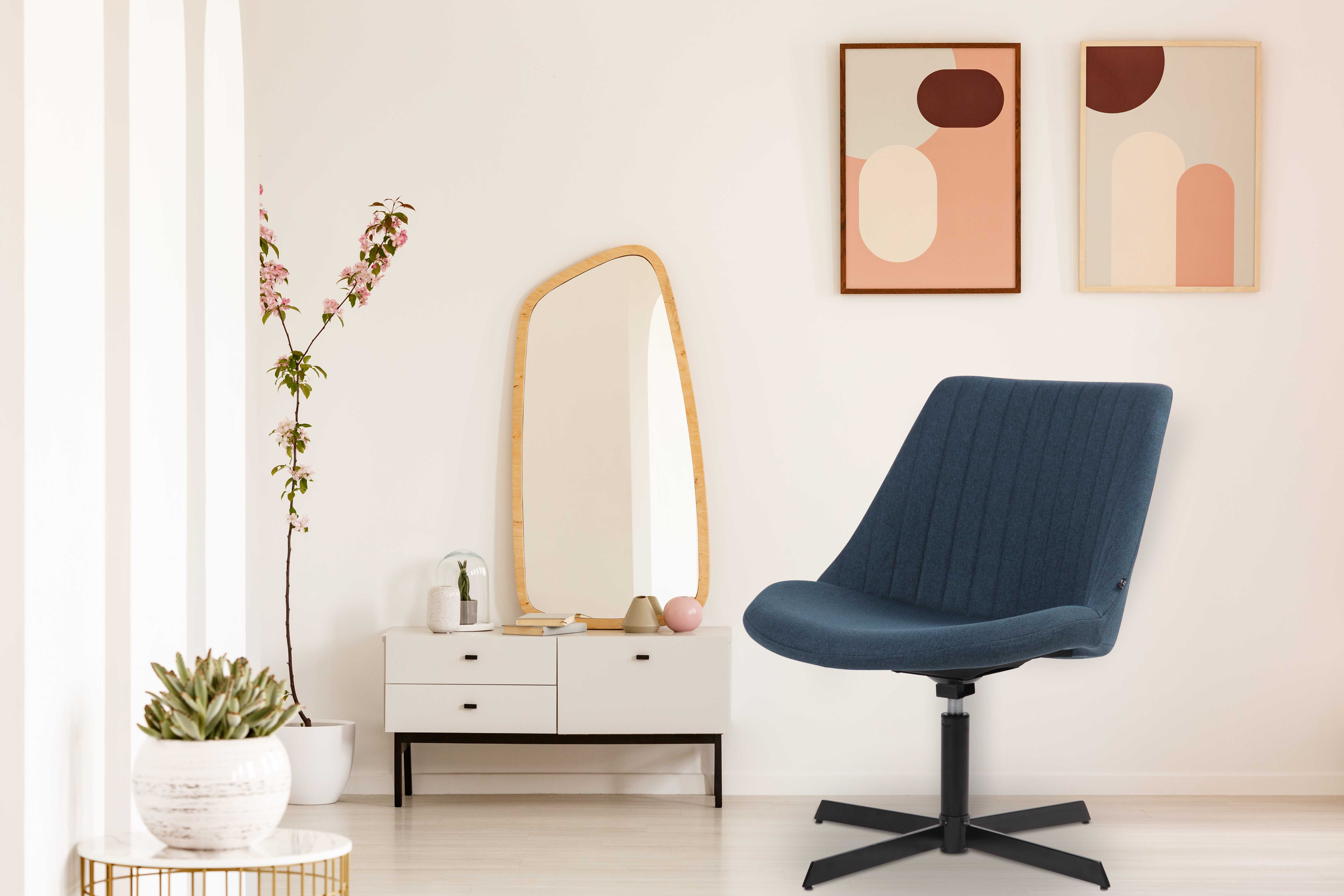 Chaise lounge Granby en Tissu avec Pied en métal