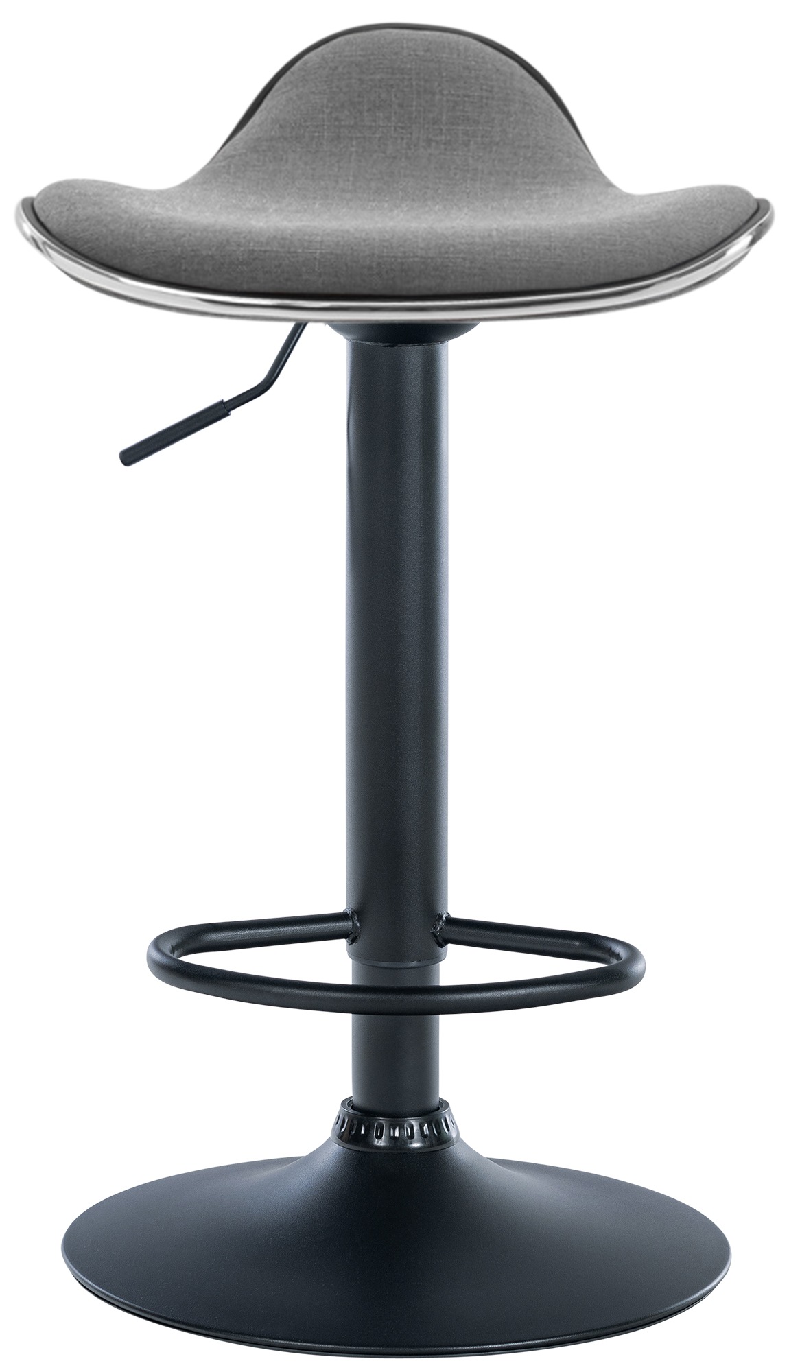 Tabouret de bar Shanghai tissu avec pied en métal