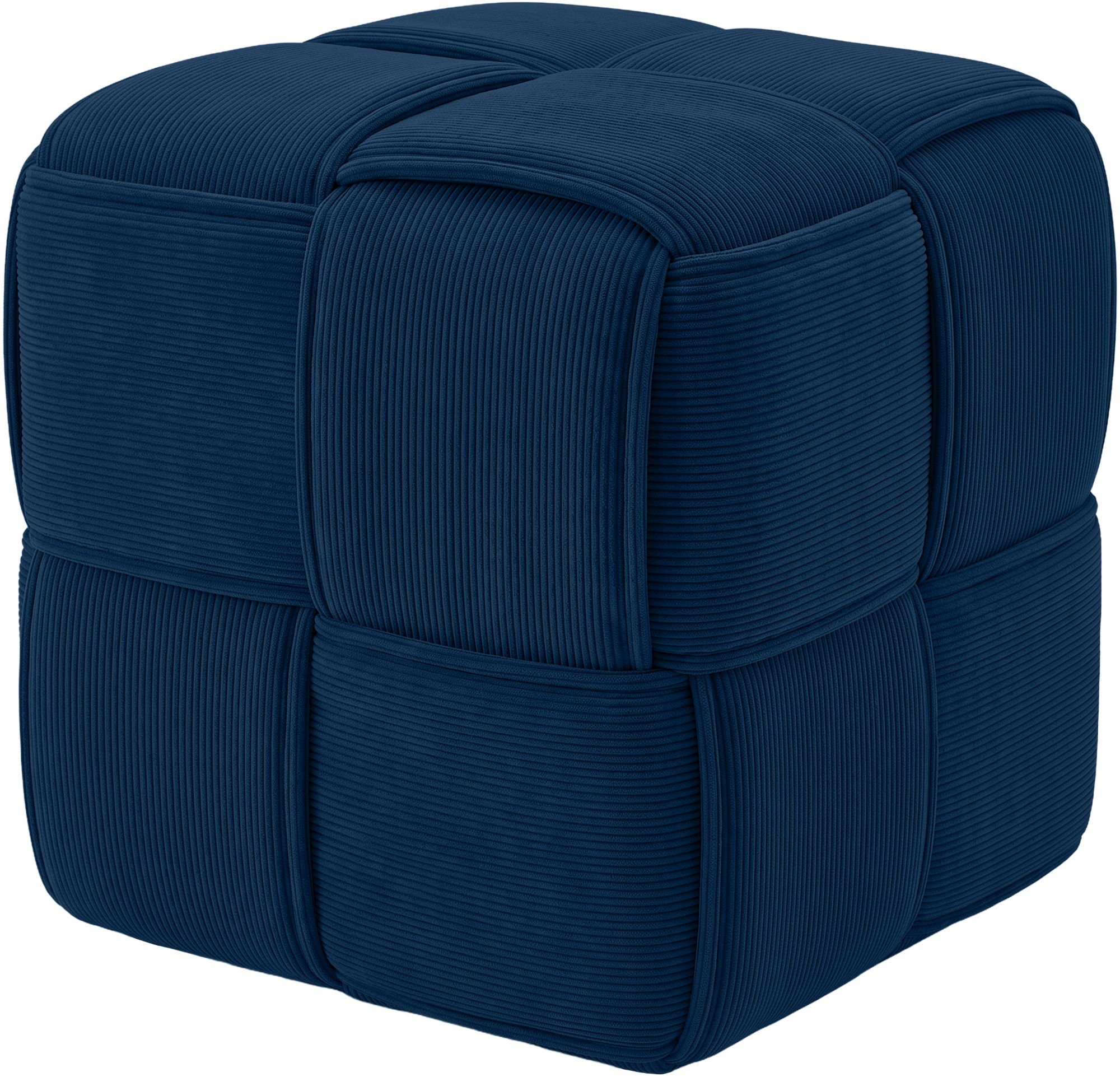 Pouf Forinta en velours côtelé