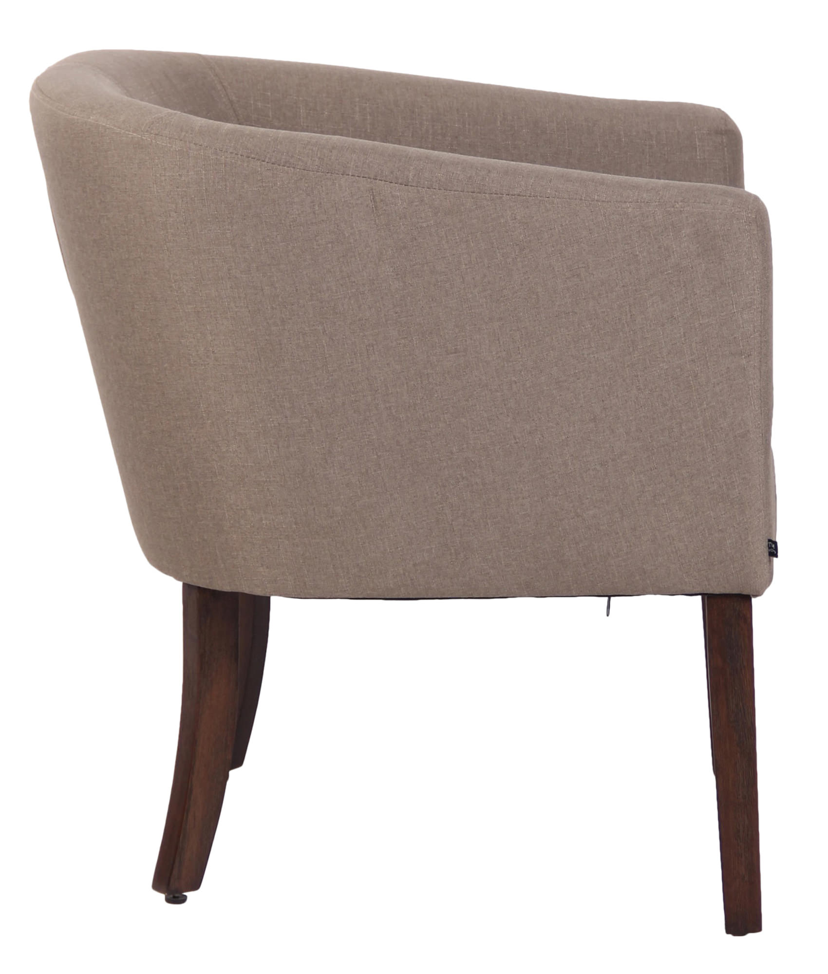 Fauteuil design et confortable Nemea en Tissu avec Pieds en Bois de caoutchouc