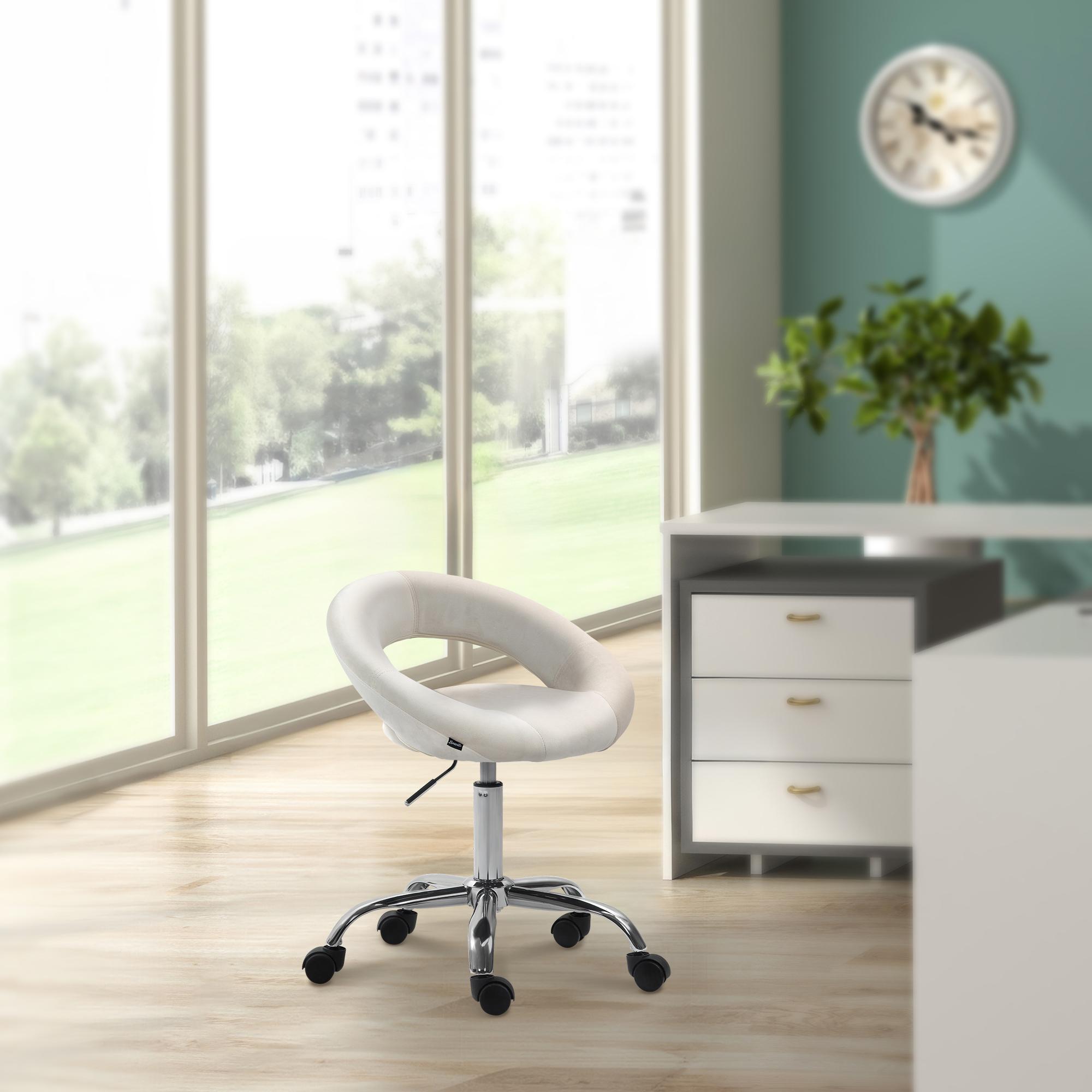 Tabouret de travail Olinda velours