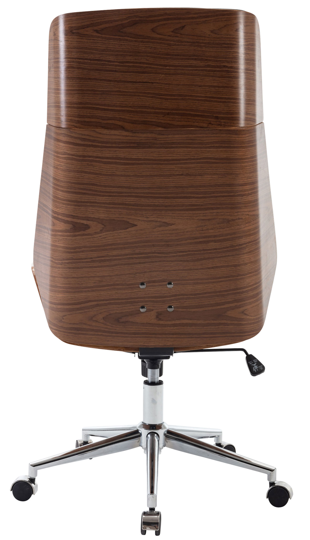 Fauteuil de bureau Breda en similicuir coque de siège en bois