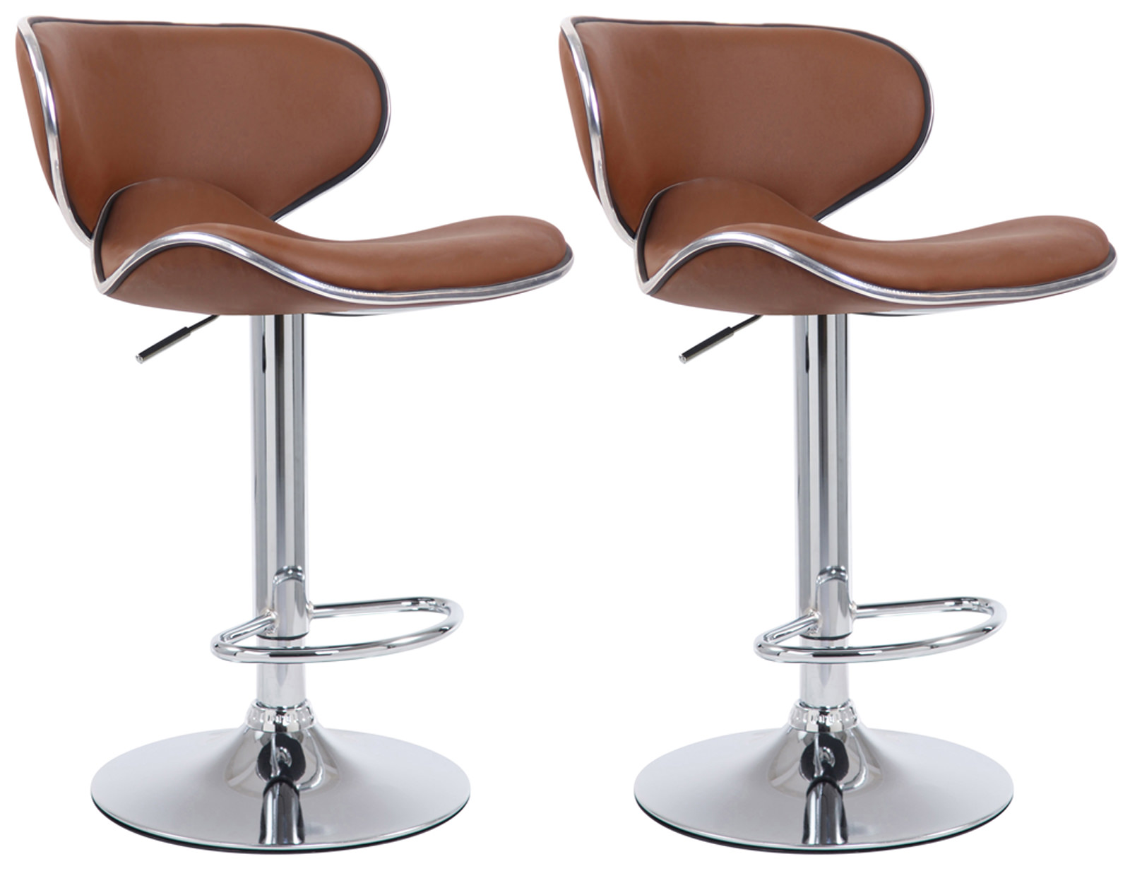Lot de 2 tabourets de bar Las Vegas V2 similicuir