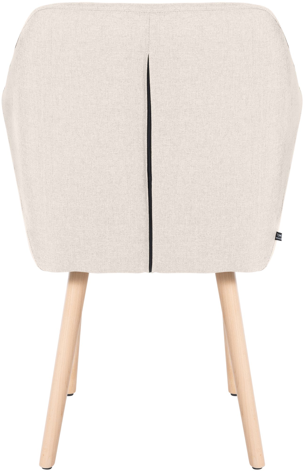 Chaise de salle à manger Utrecht en tissu avec pieds en bois