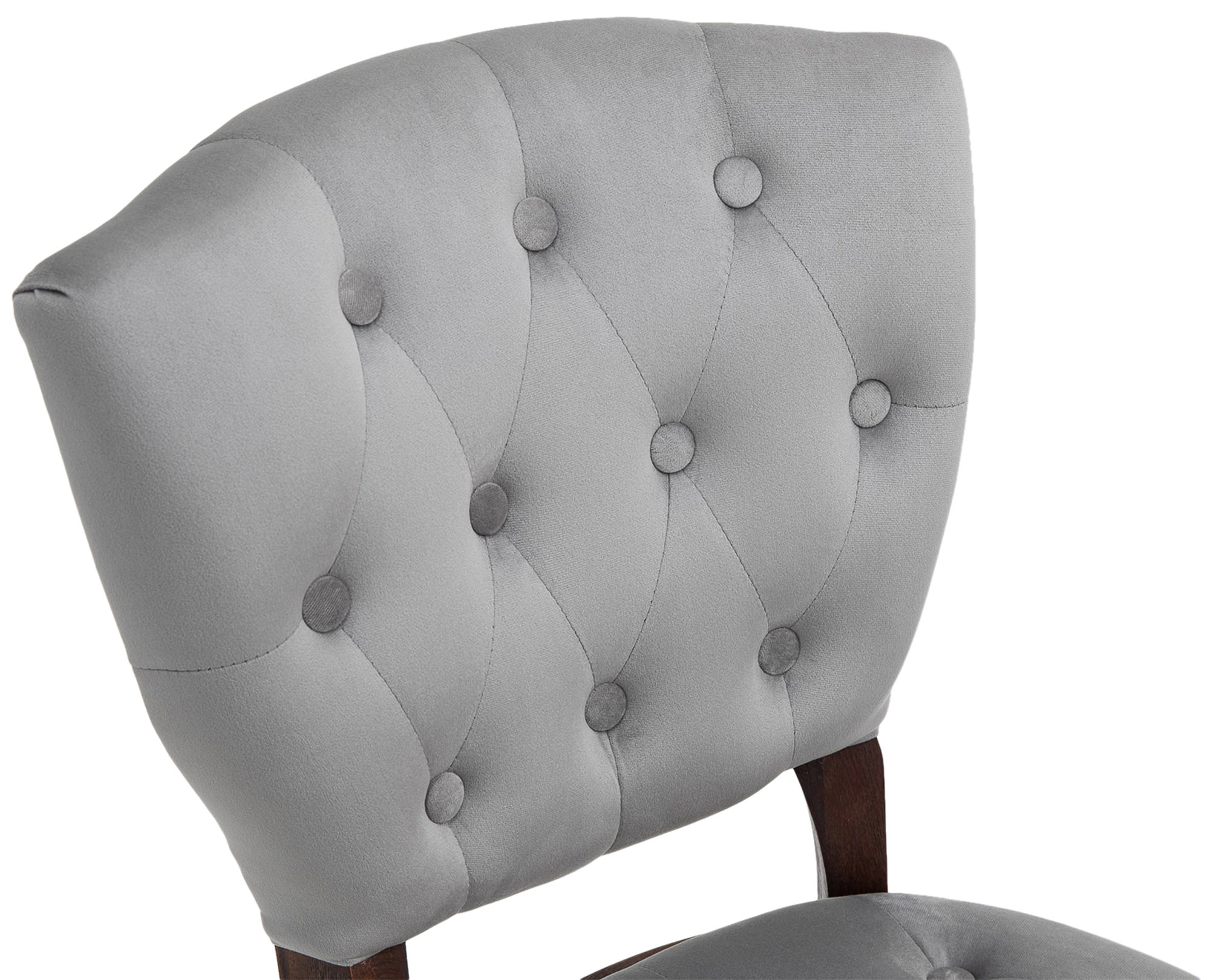 Chaise de salle à manger Elysa en Velours Piètement en bois de caoutchouc