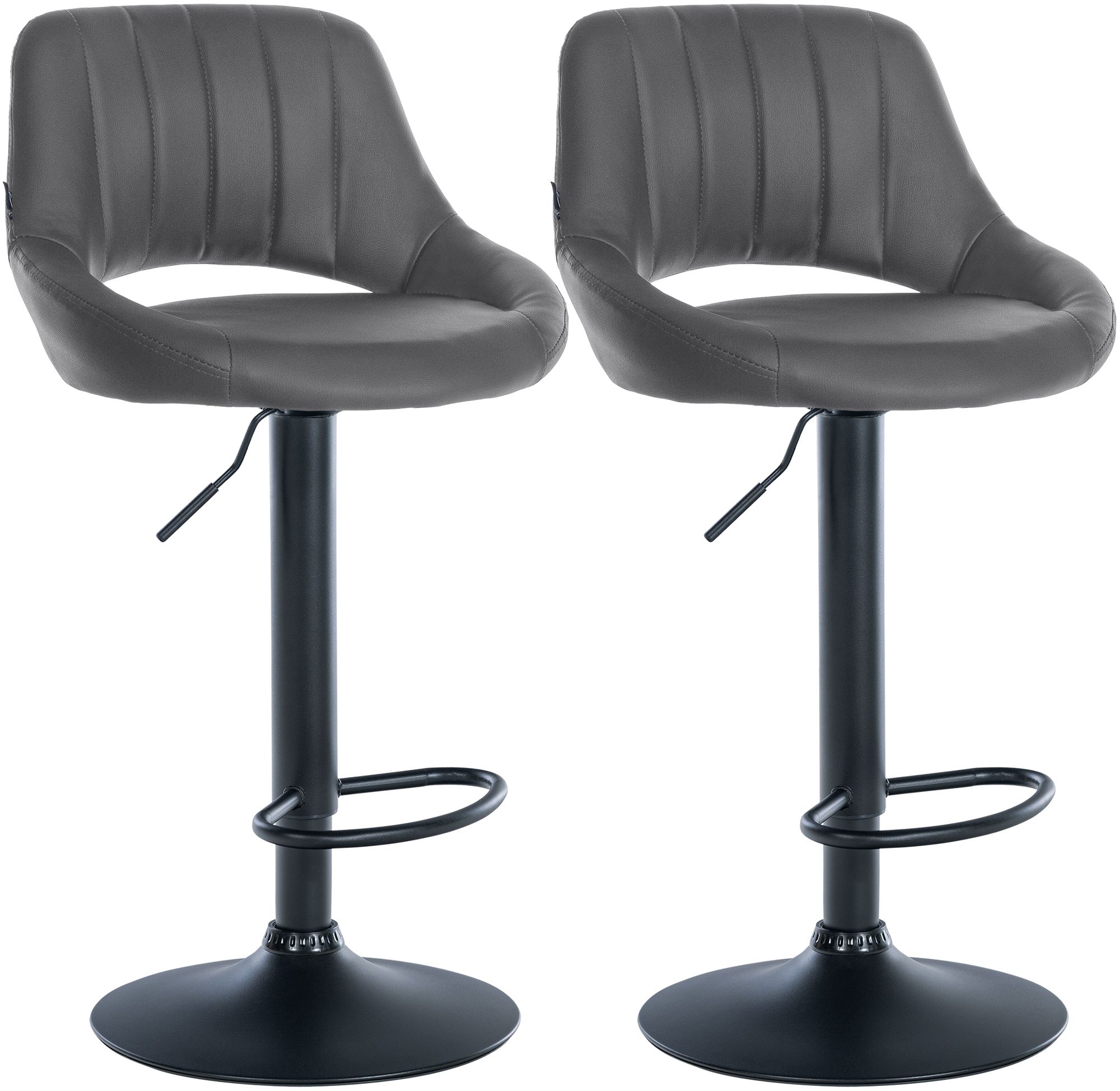 Lot de 2 tabourets de bar Milet en similicuir