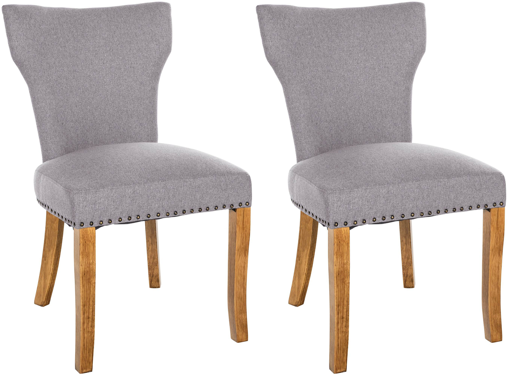 Lot de 2 chaises de salle à manger Zadar tissu