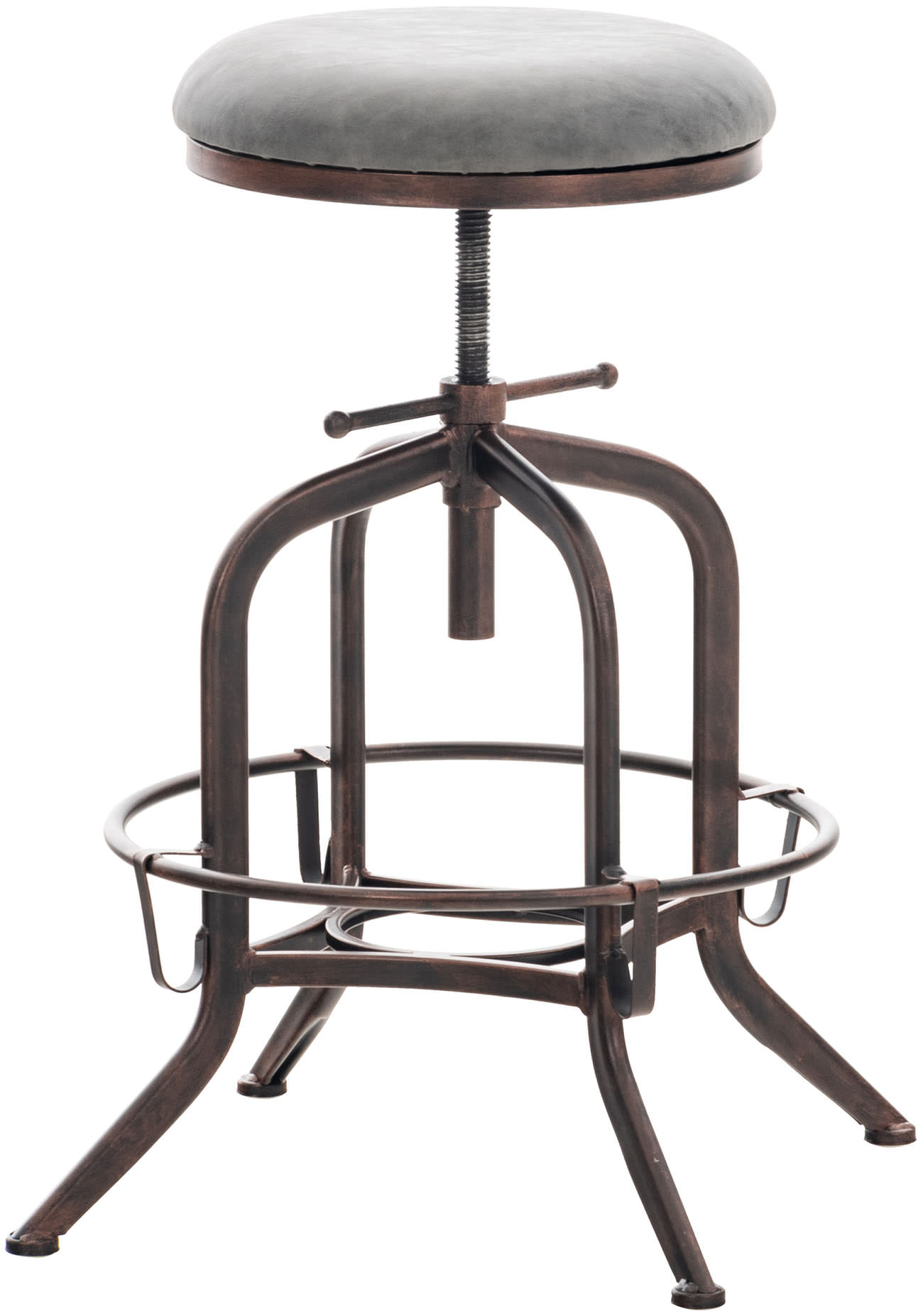 Tabouret de bar Avadi style industriel en similicuir inspiration