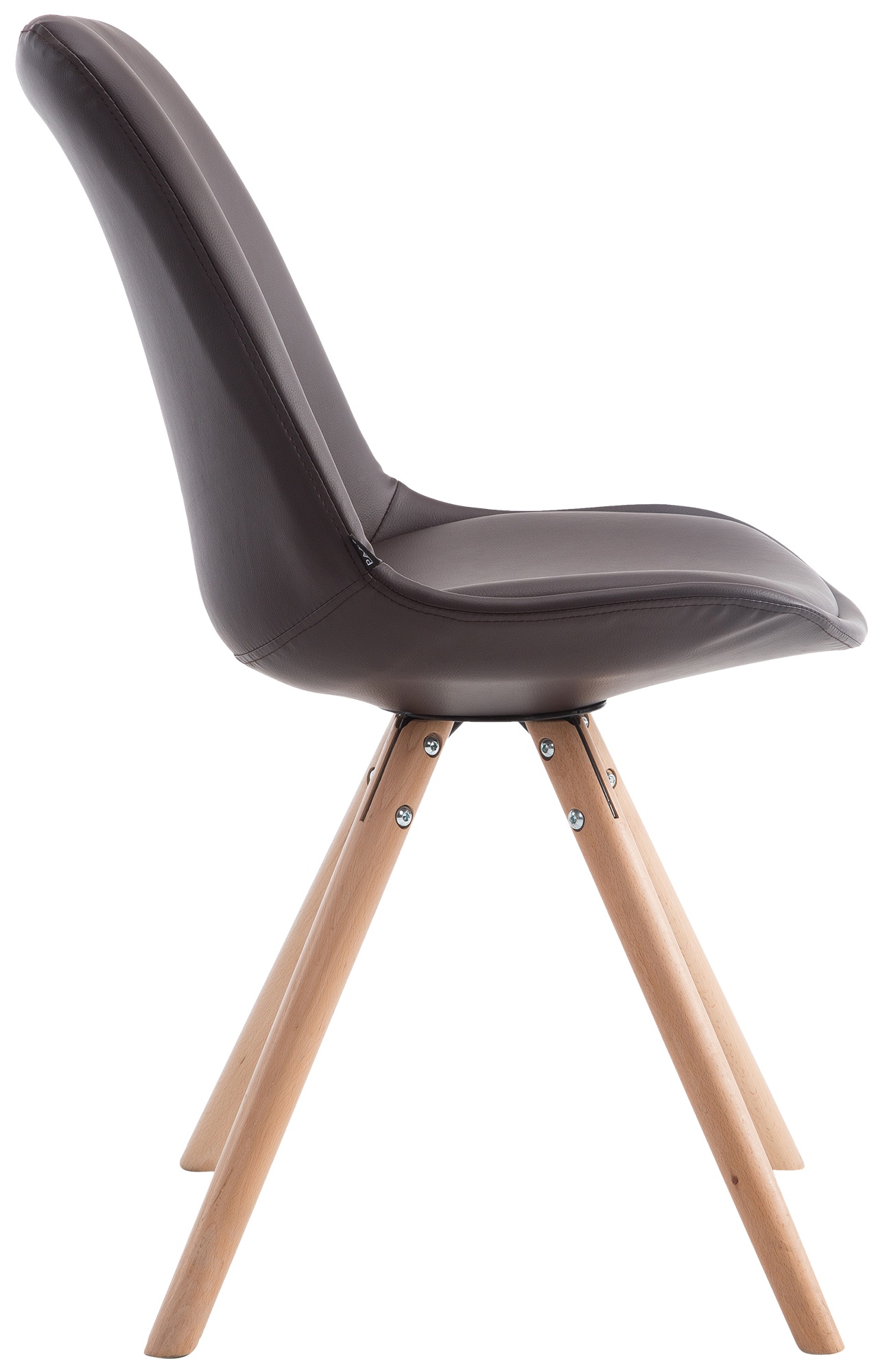 Chaise visiteur LAVAL similicuir pieds ronds