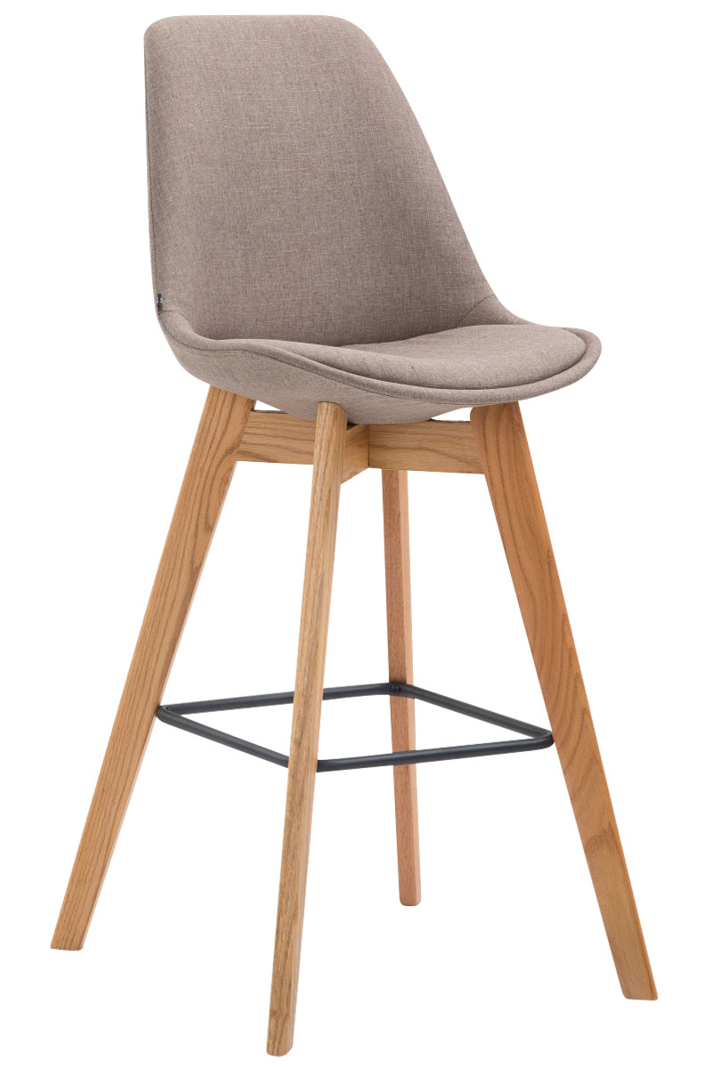 Tabouret de Metz tissu blanc