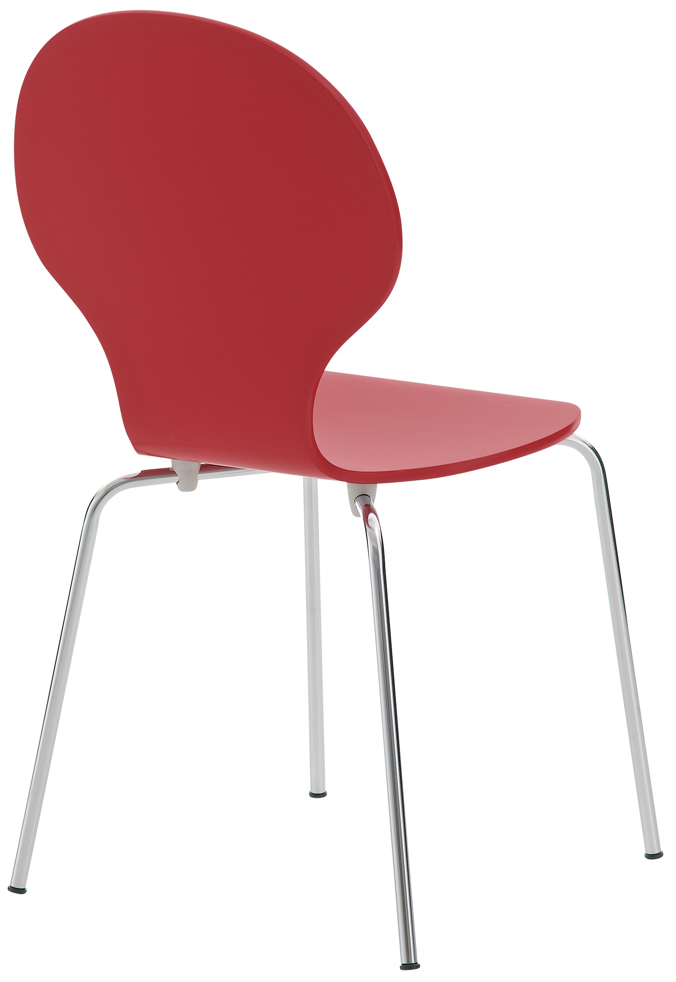 Lot de 2 chaises empilables en bois Diego Rouge