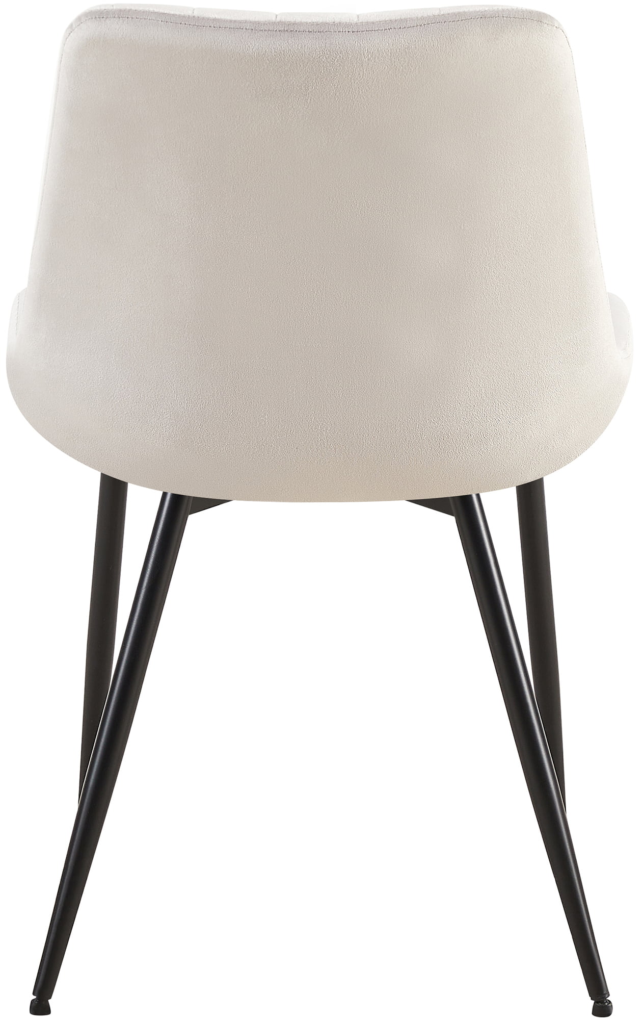 Chaise de salle à manger Rahden en Velours avec Piètement en métal noir