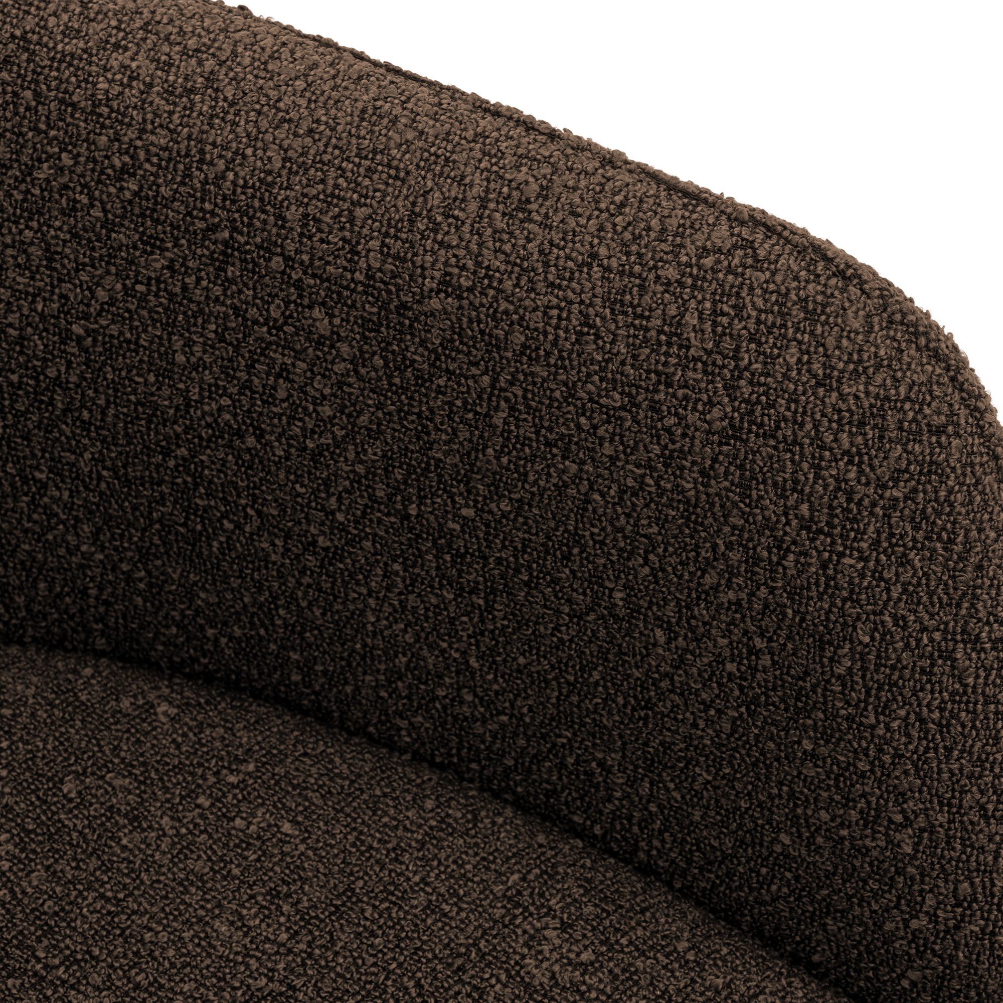 Chaise de salle à manger Olema en tissu bouclette