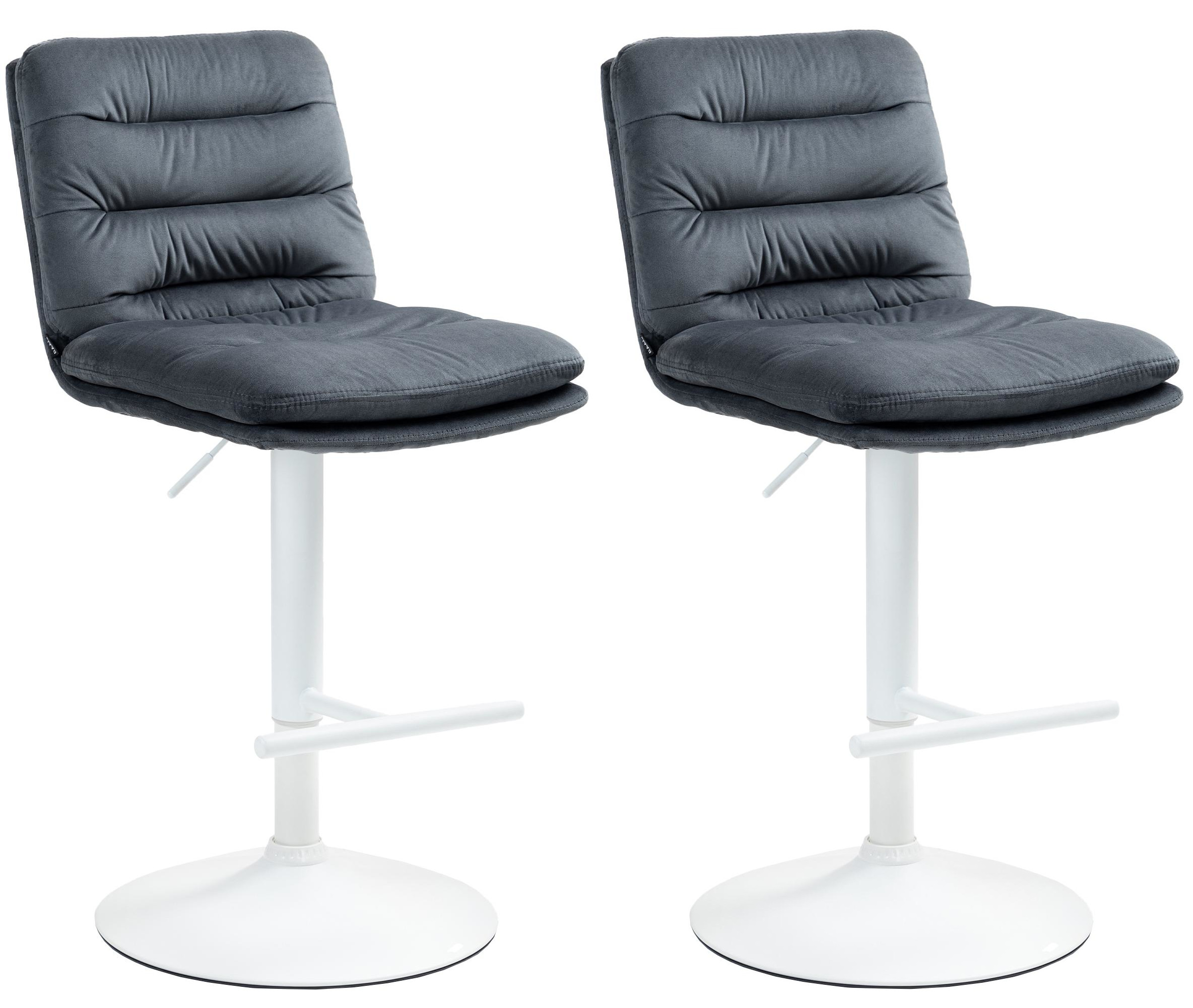 Lot de 2 tabourets de bar Damar velours