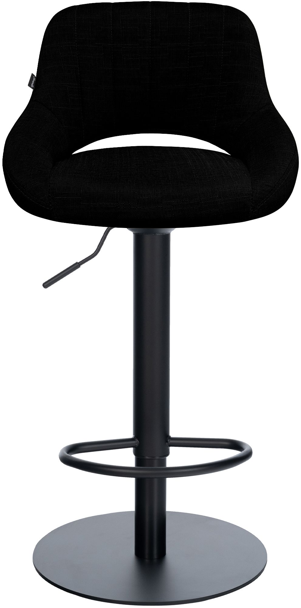 Lot de 2 tabourets de bar Milet noirs avec bases extra lourdes