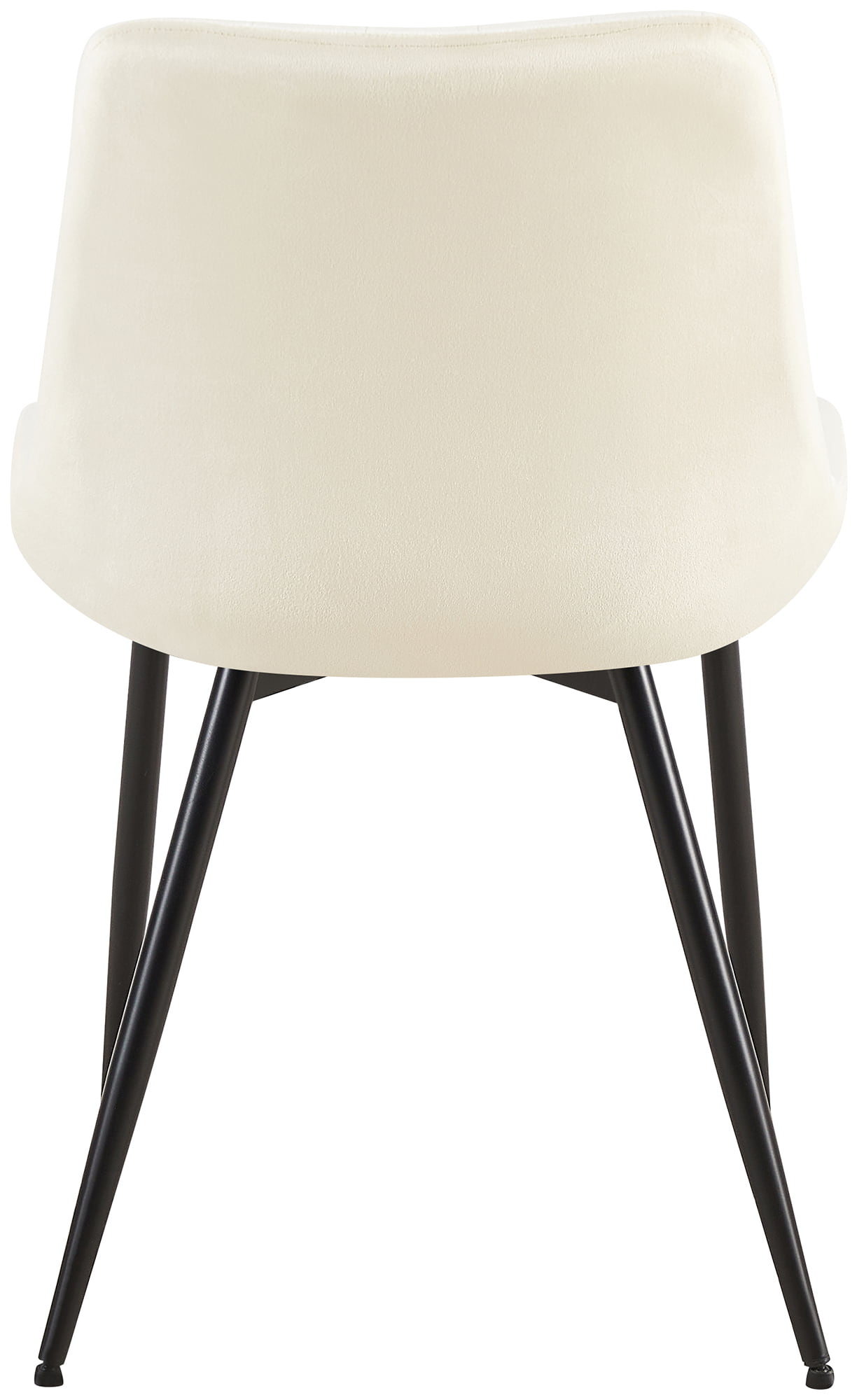 Chaise de salle à manger Rahden en Velours avec Piètement en métal noir
