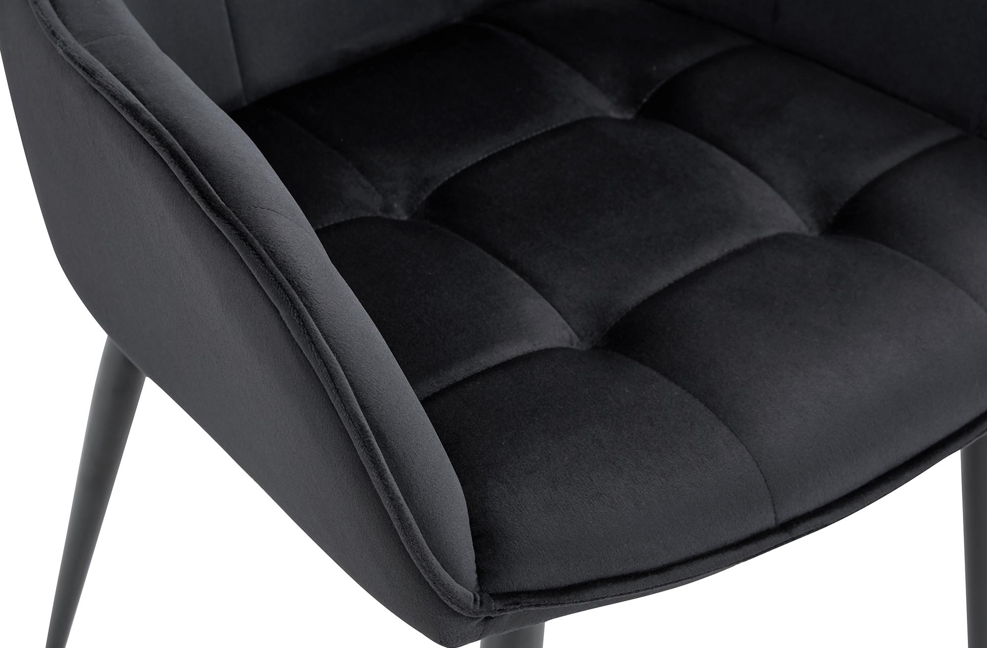 Chaise de salle à manger Ferndale revêtement en velours