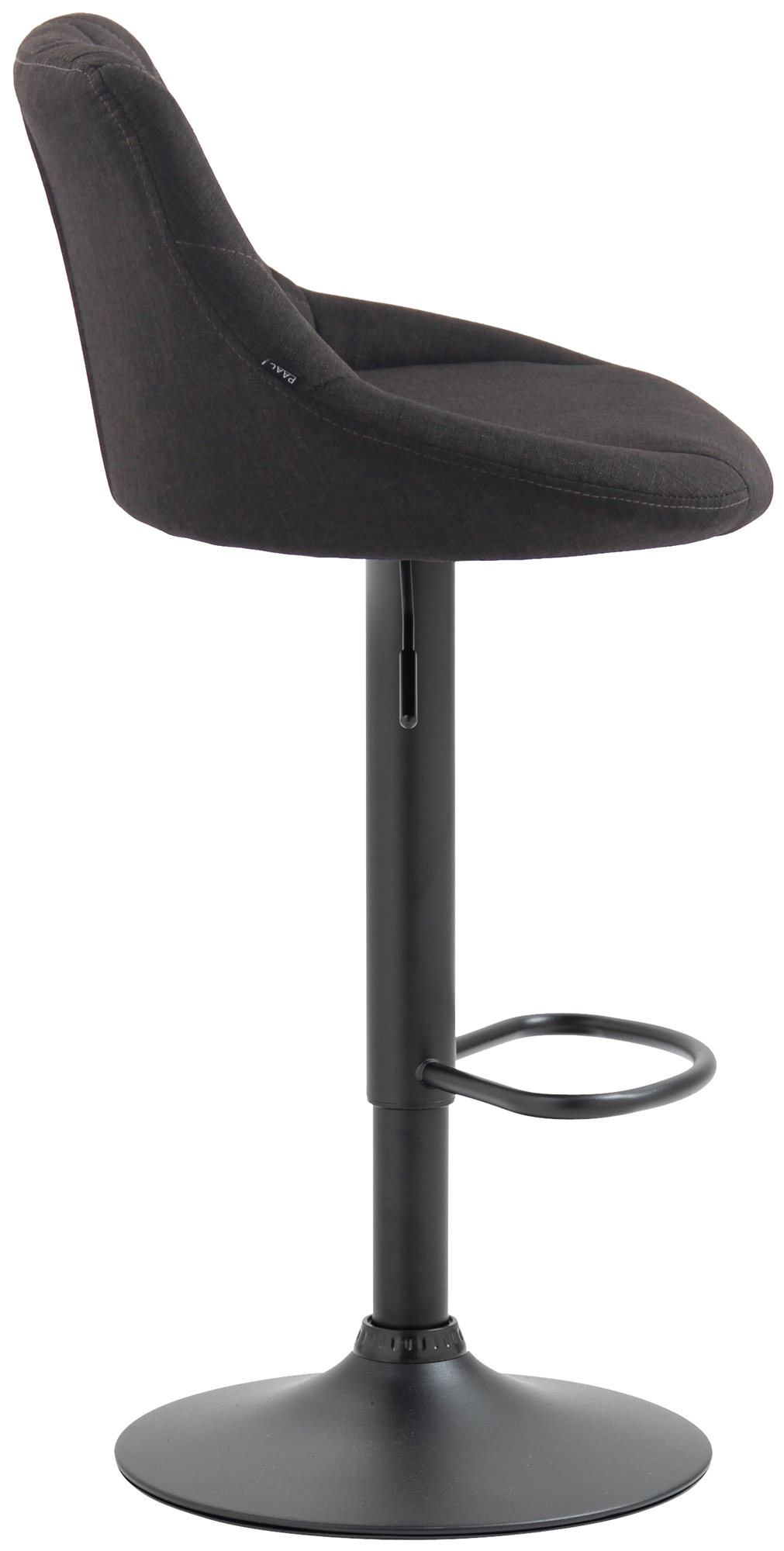 Tabouret de bar Lazio en Tissu Hauteur réglable siège pivotant