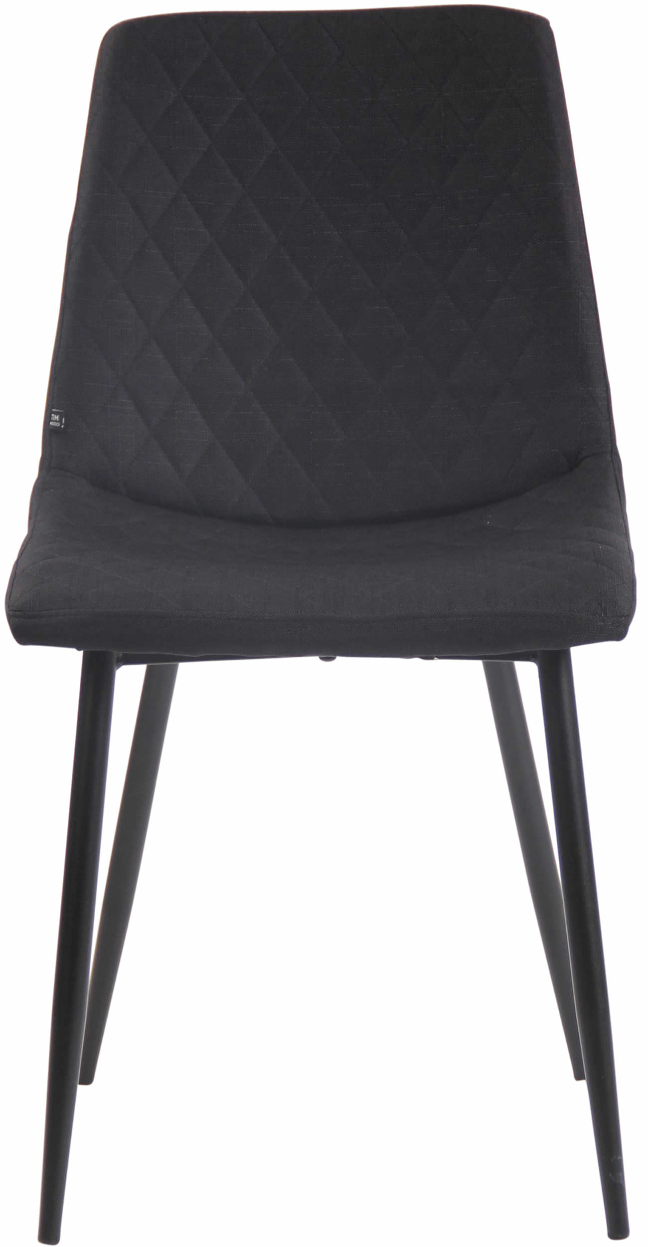 Chaise de salle à manger Telde en tissu avec Piètement en Métal noir mat