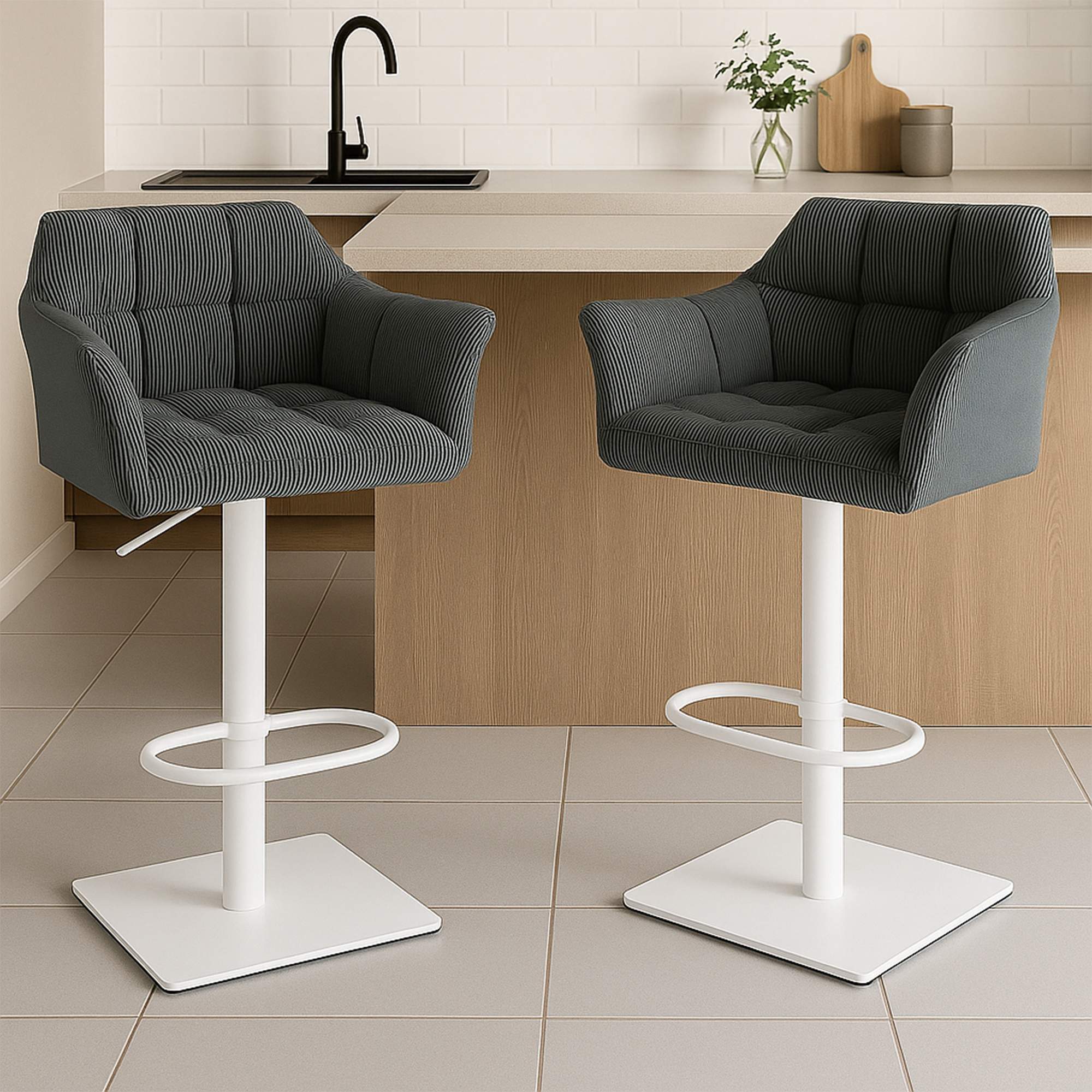 Tabouret de bar Damaso Cord